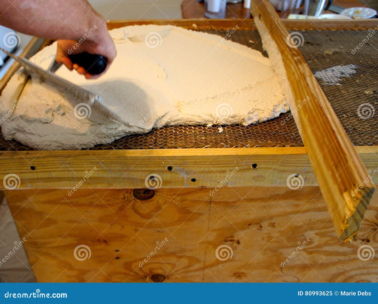 Making Of A Concrete Countertop Stock Image Image Of Countertop