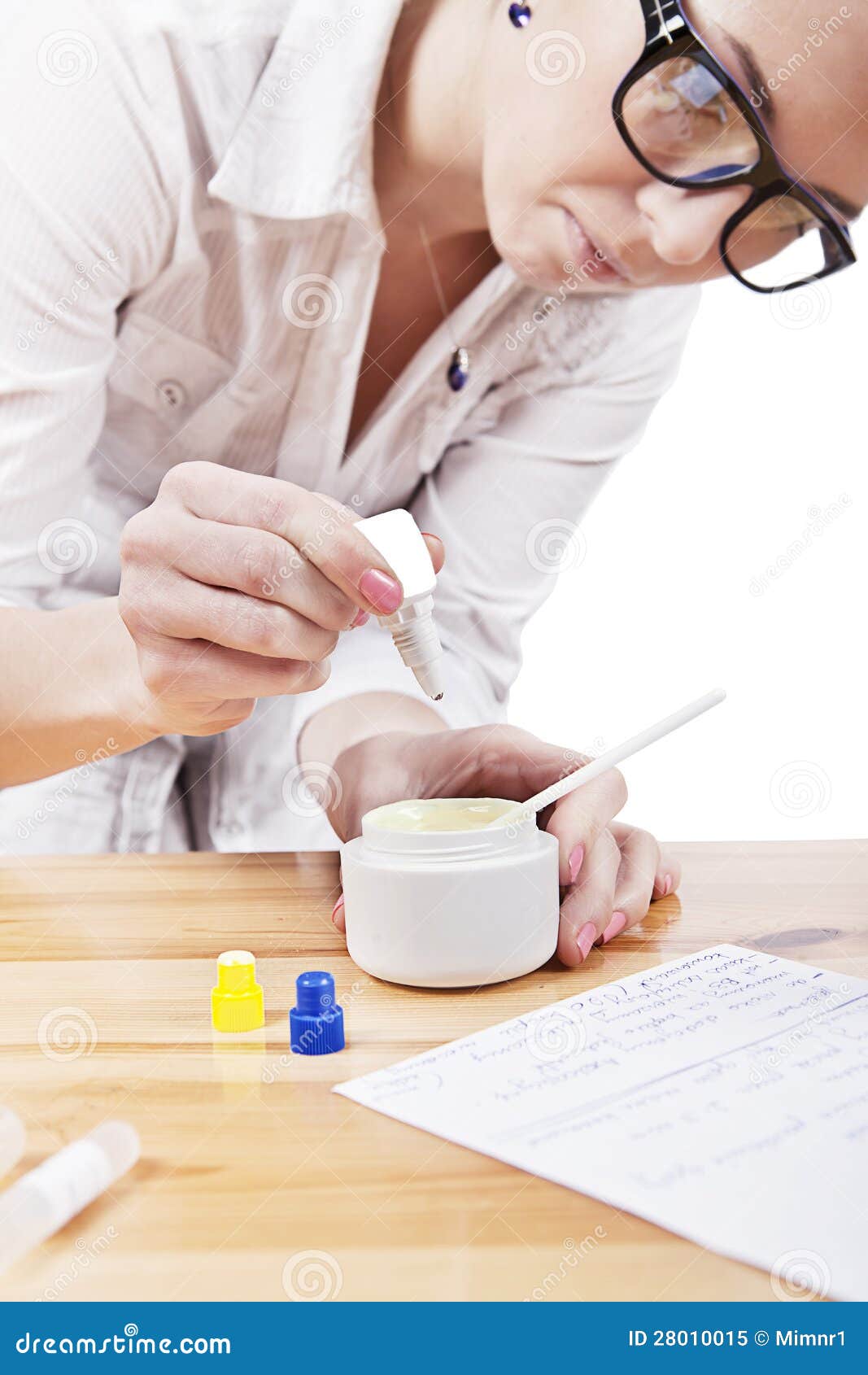 Making cosmetics stock image. Image of clinical, glassware 28010015