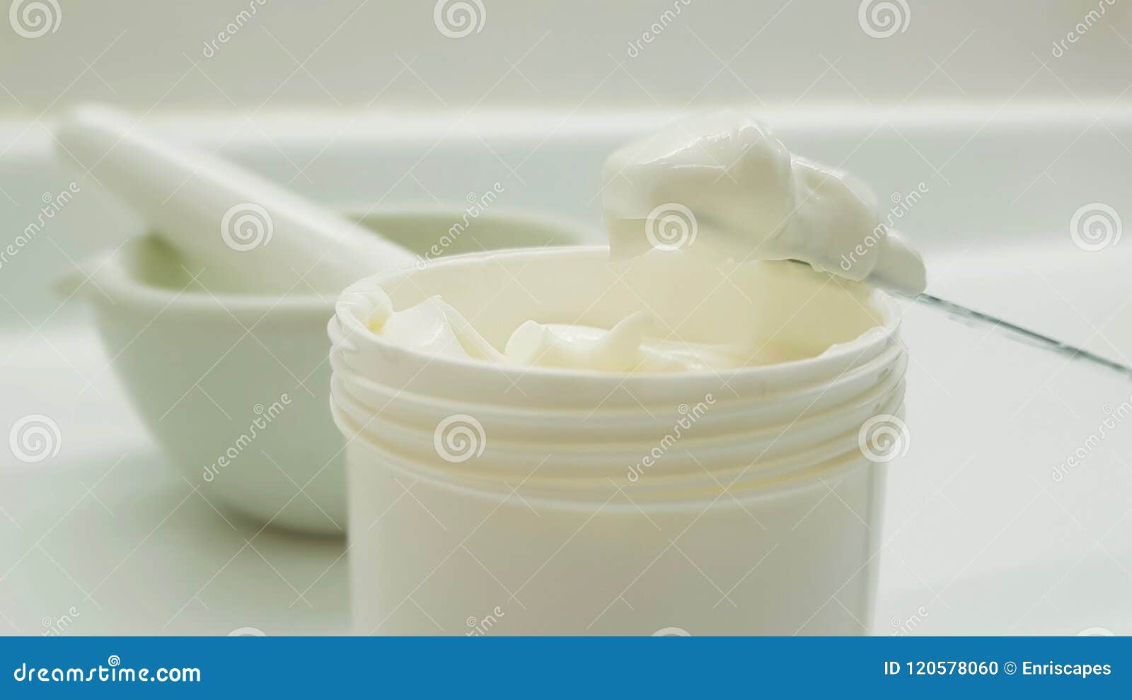 Making a cream stock photo. Image of research, manufacturing 120578060