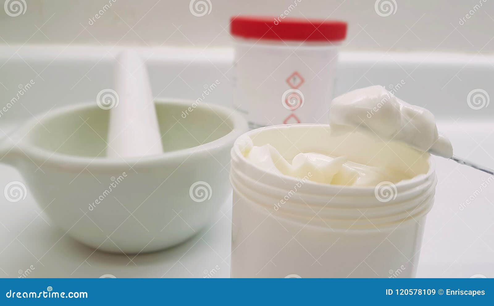 Making a cream stock image. Image of professional, cosmetics 120578109