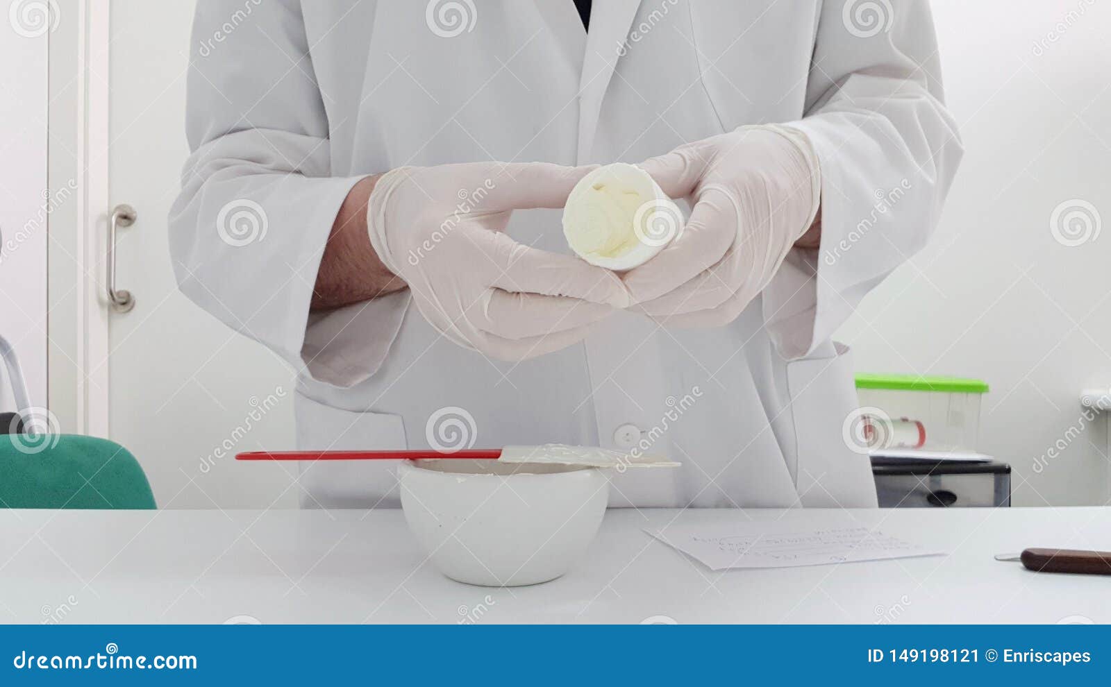 Making a Cream in the Pharmacy Laboratory Stock Image Image of