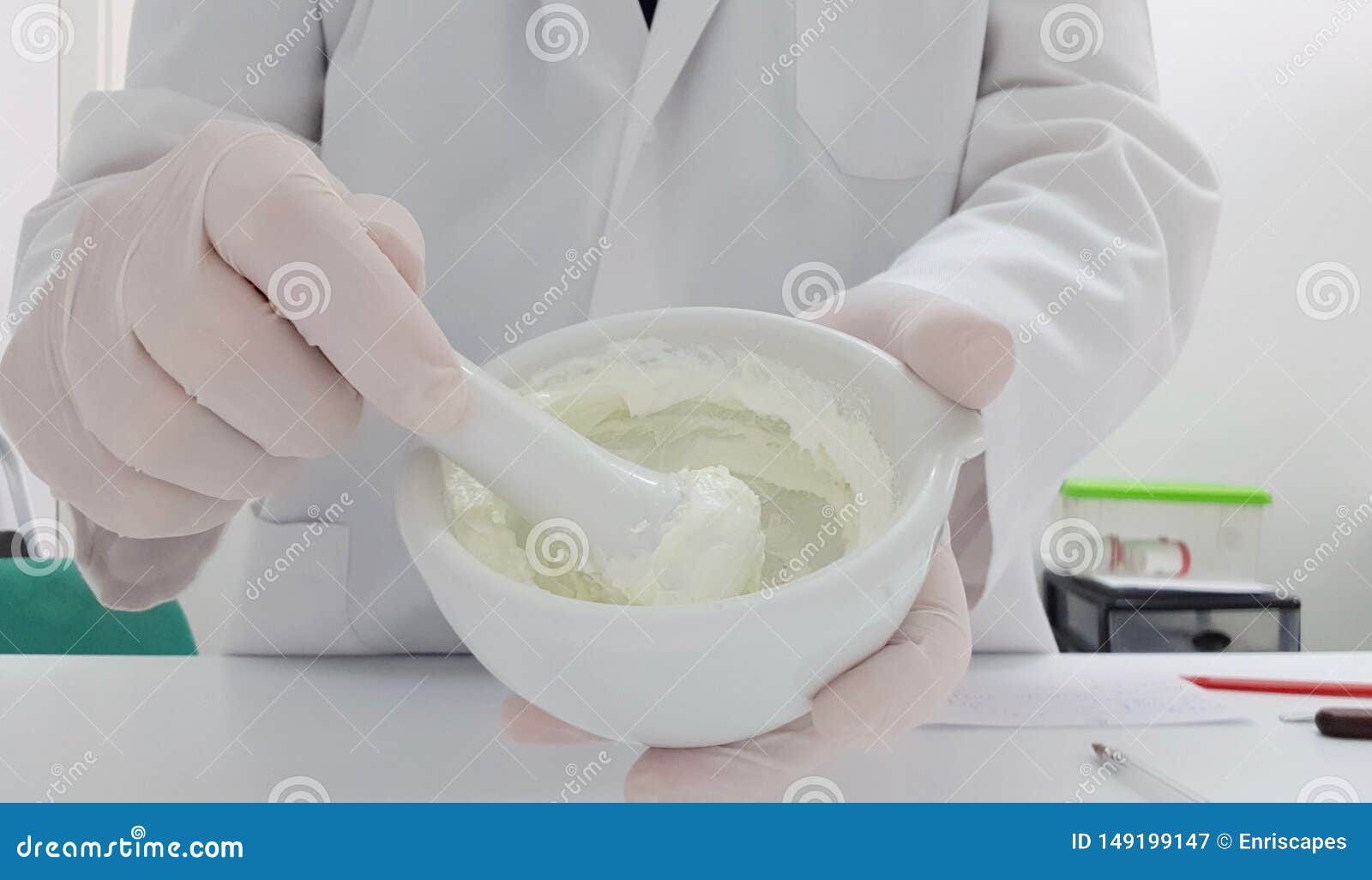 Making a Cream in the Pharmacy Laboratory Stock Image Image of health