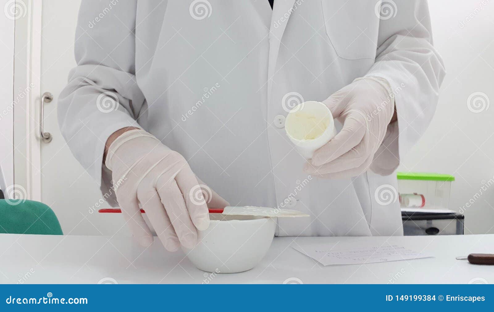 Making a Cream in the Pharmacy Laboratory Stock Photo Image of cream