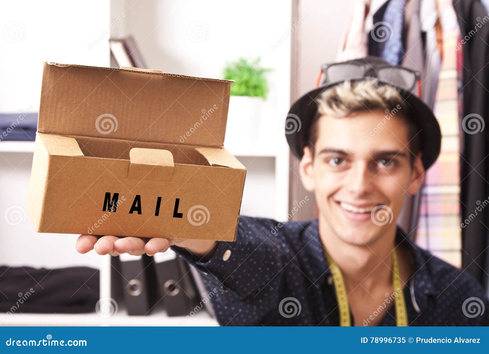 Making a delivery stock image. Image of receive, moving 78996735