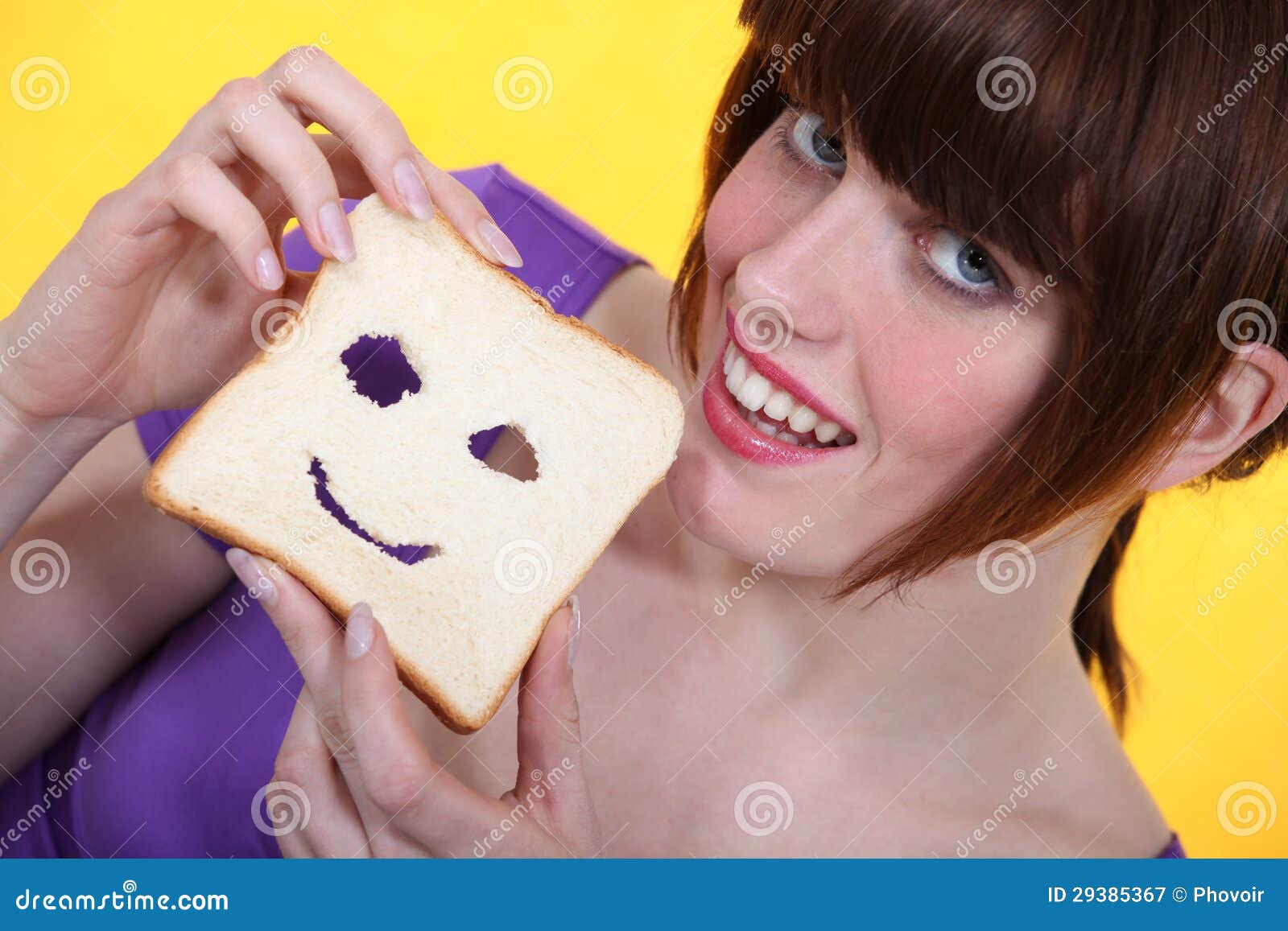 Making face slice of bread stock image. Image of caucasian 29385367