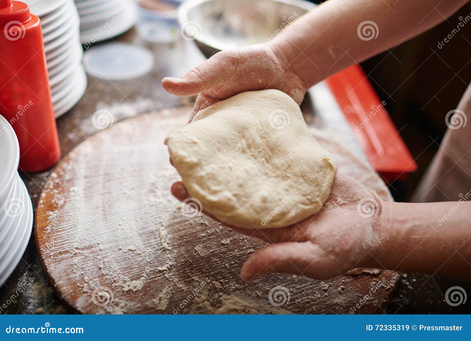 Making flat-bread stoc photo