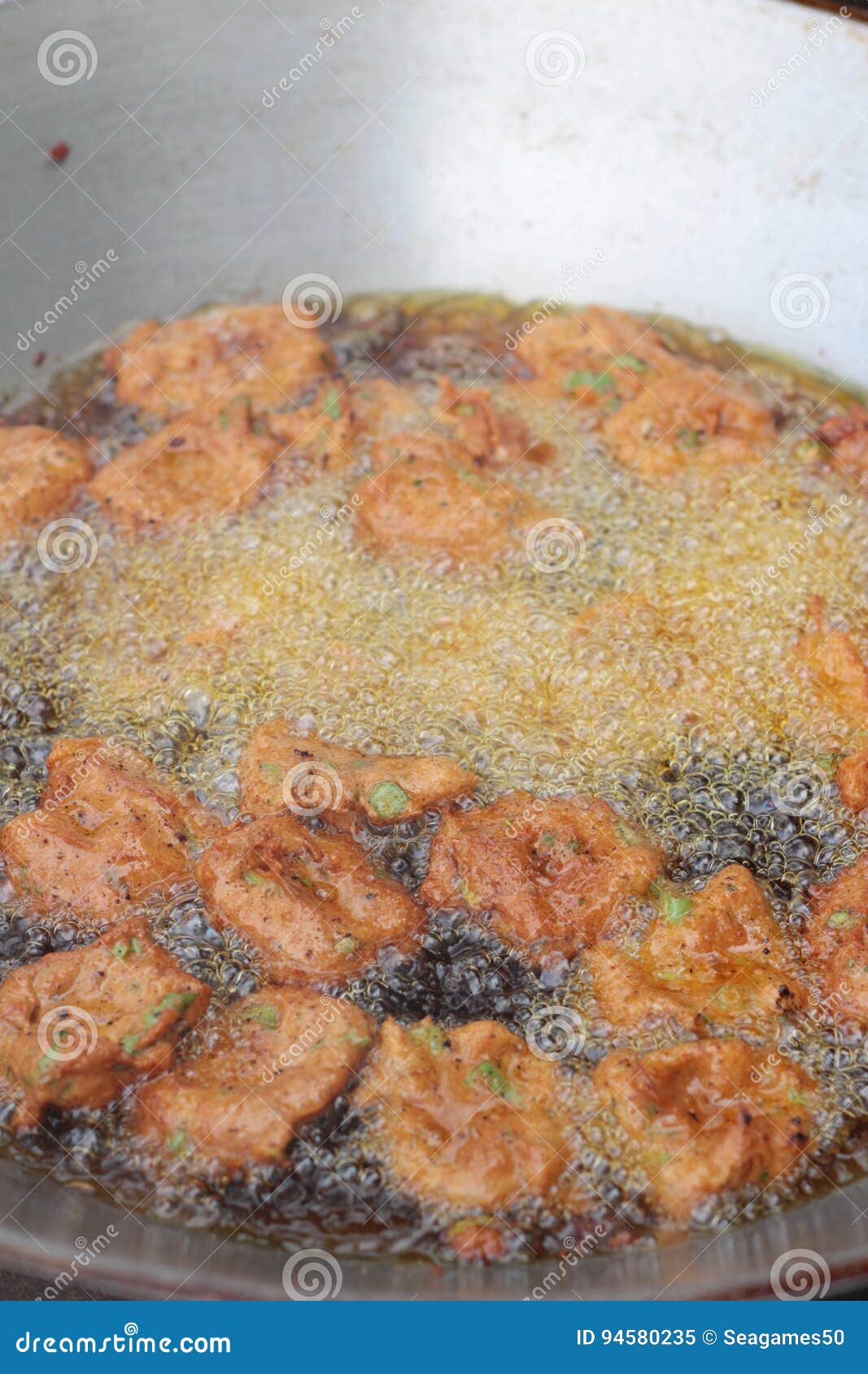 Making Fried Fish Cake in the Pan. Stock Image Image of cake, fried
