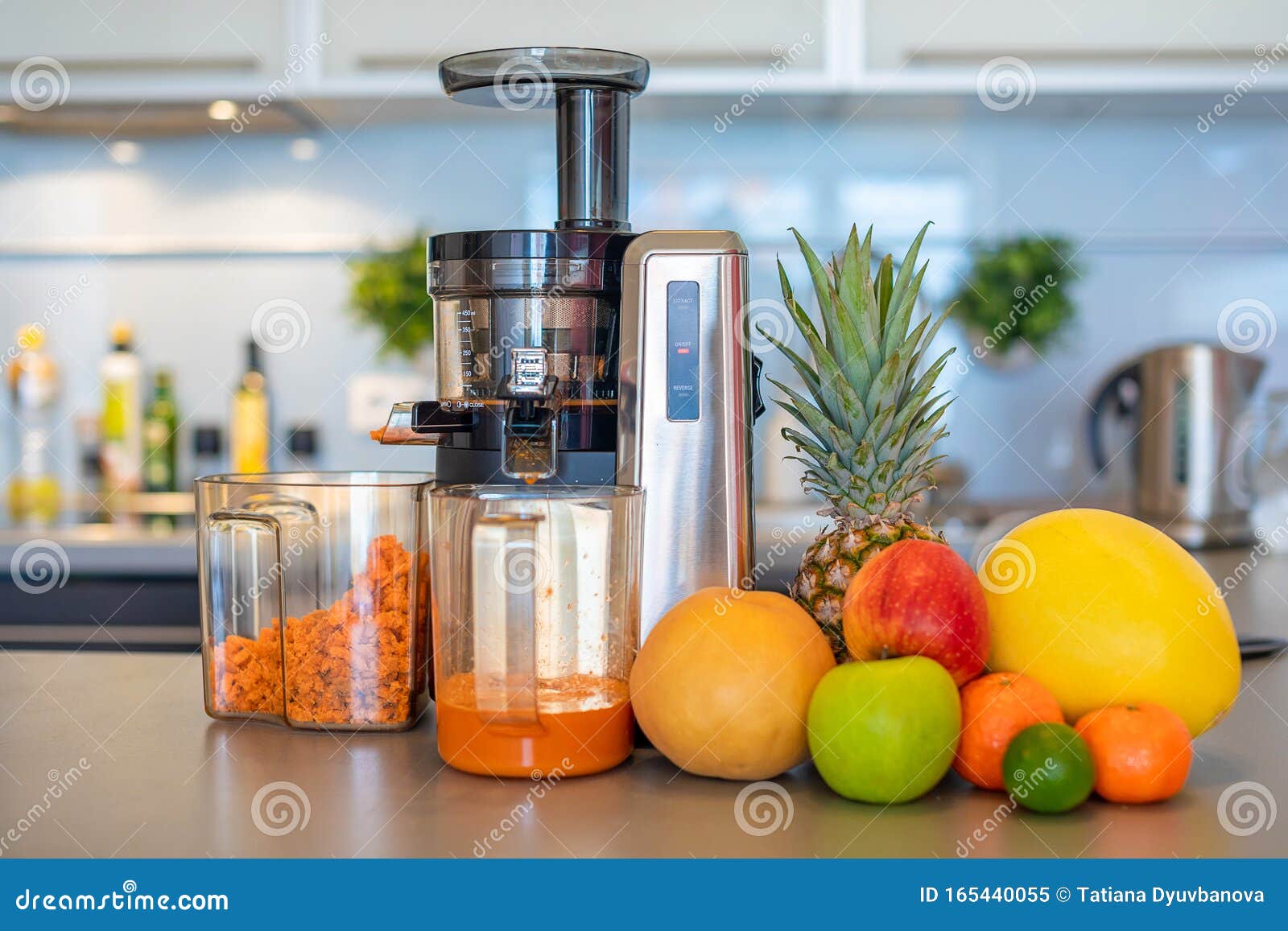 Making Fruit Juice with Juicer Machine in Home Kitchen, Healthy Eating Lifestyle Concept Stock Image - Image of girl, drink: 165440055