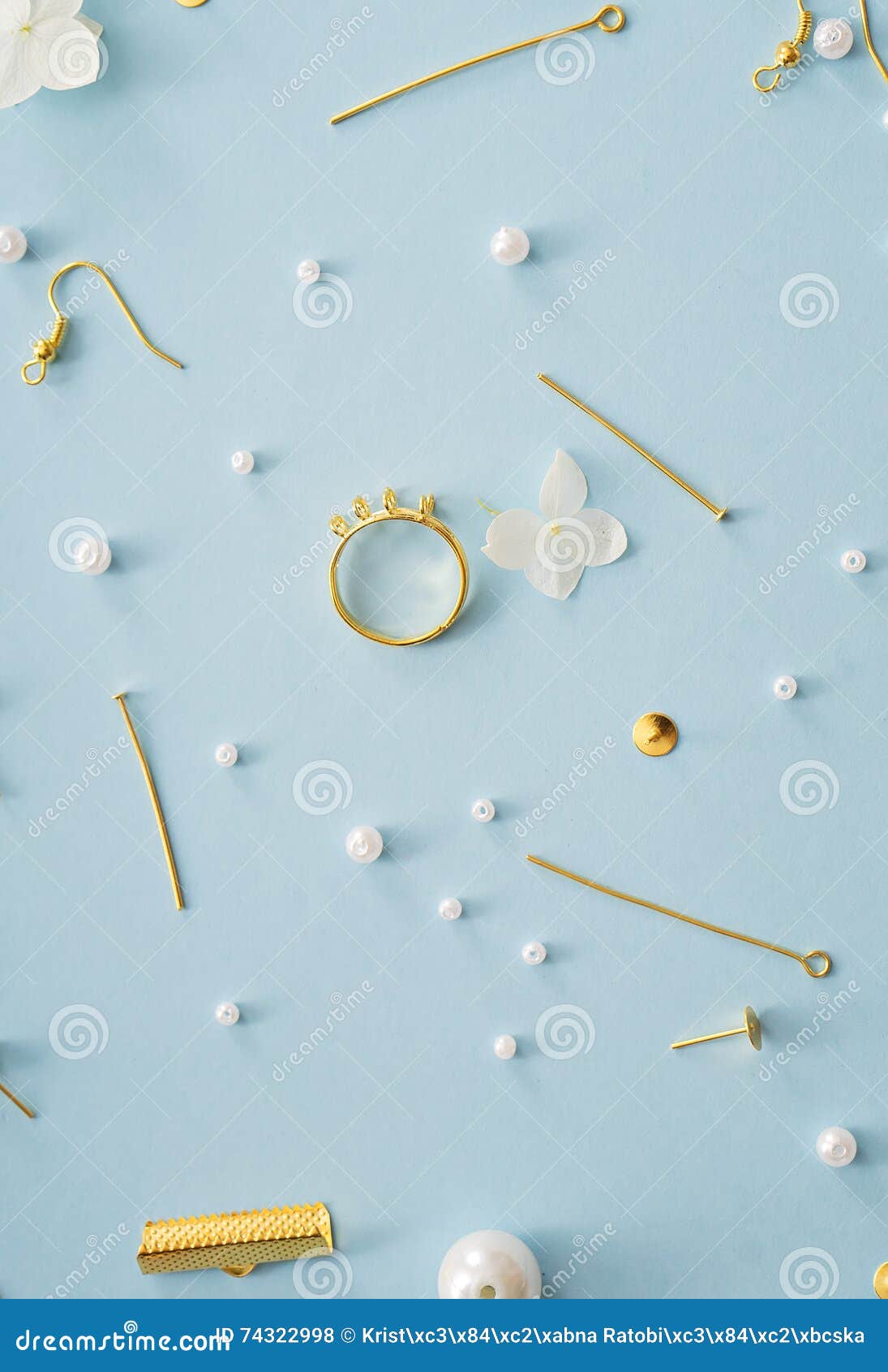 Making of Handmade Jewelry. Bead Making Accessories Stock Photo Image