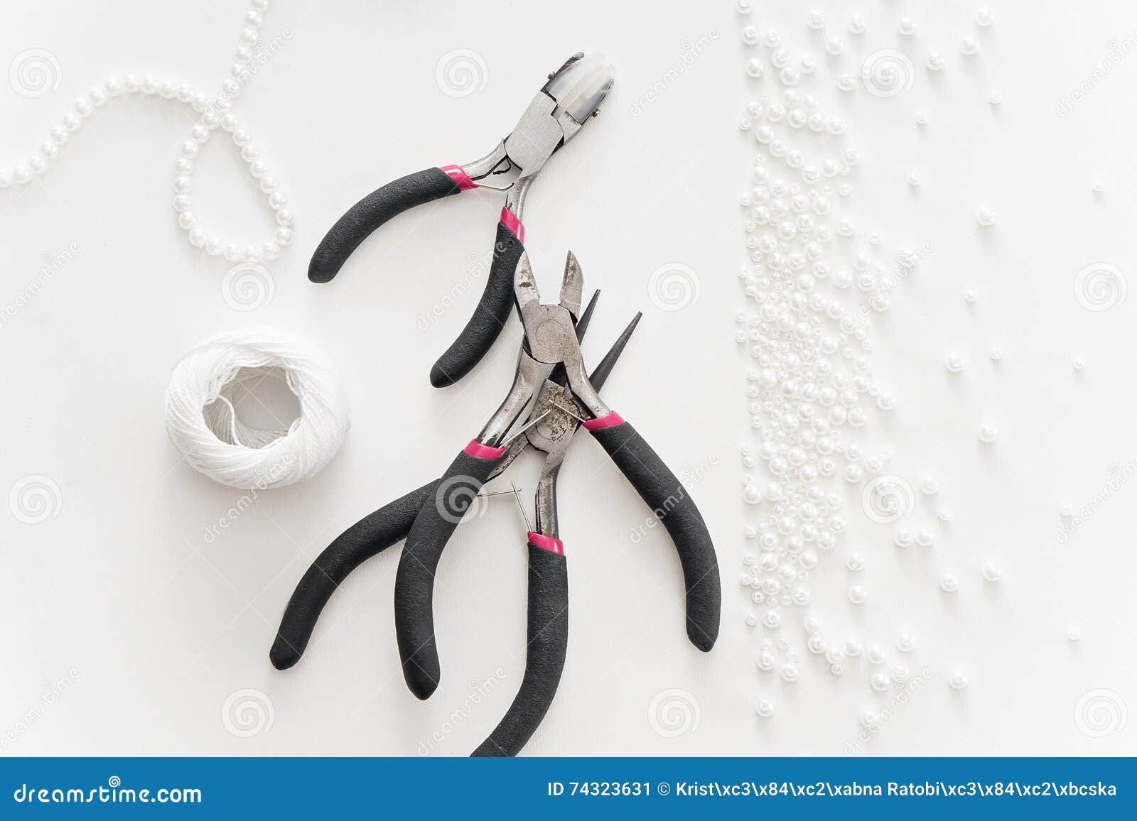Making of Handmade Jewelry. Bead Making Accessories Stock Image Image