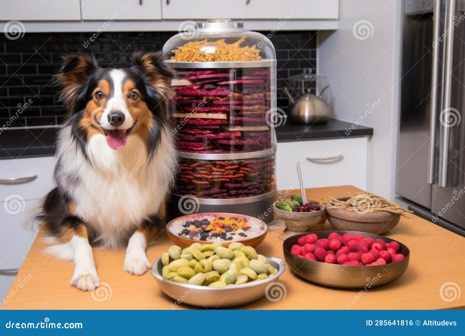 Making Healthy Pet Treats Using a Food Dehydrator Stock Illustration