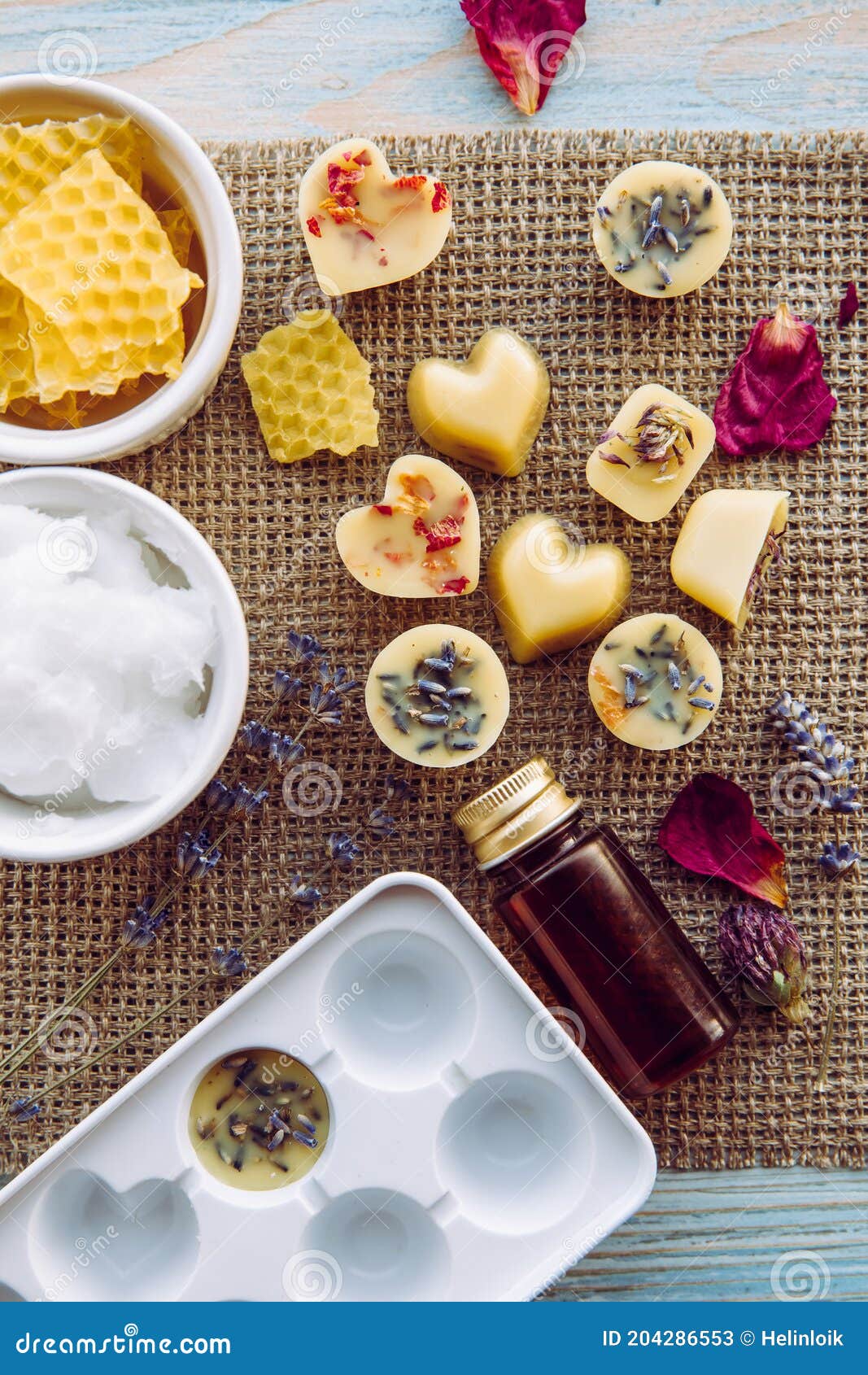 Making of Mini Wax Melts for Aroma Lamp Diffuser at Home Concept. Stock Image Image of