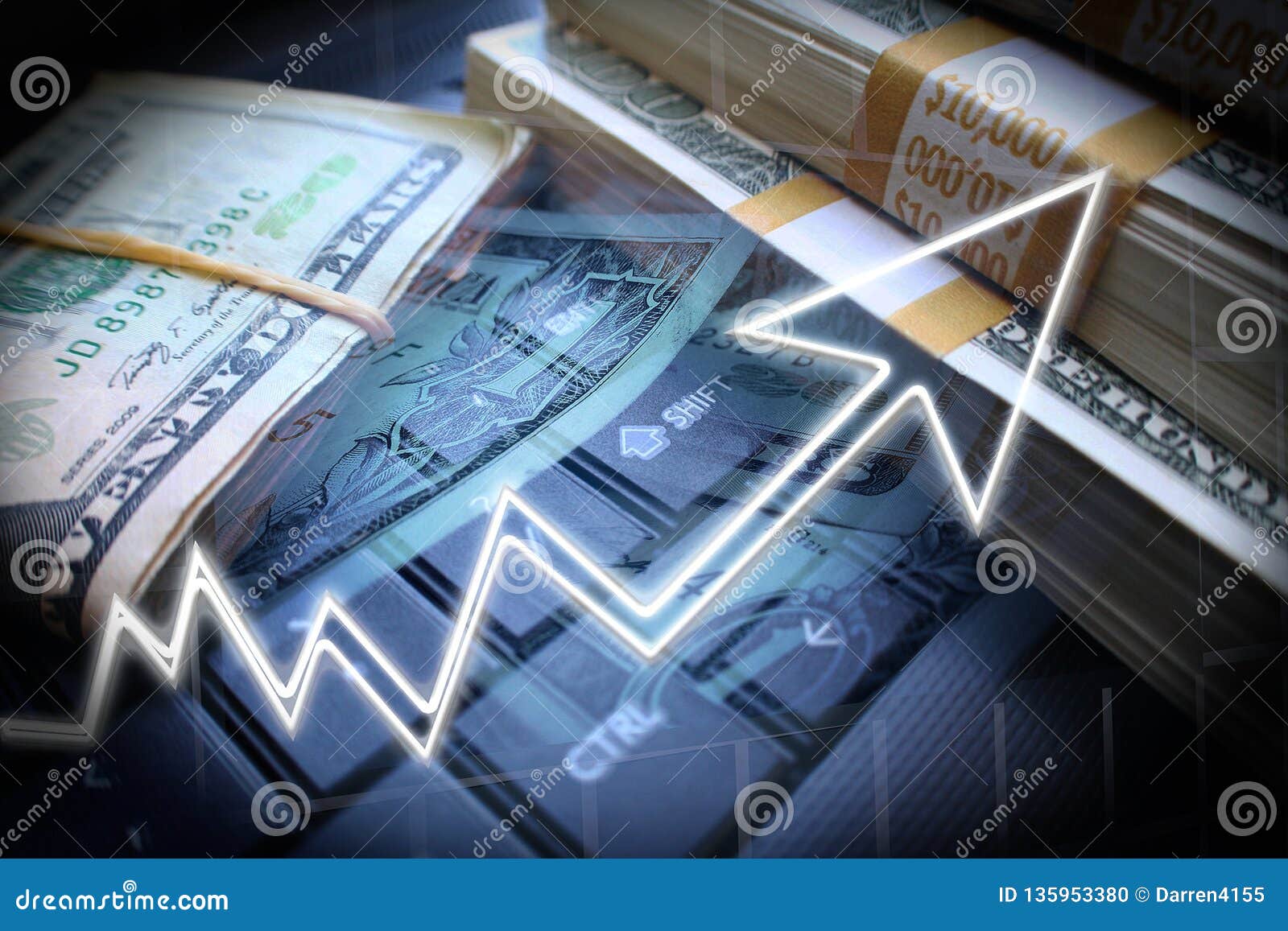 Making Online Money through Trading Stocks Stock Photo - Image of funds