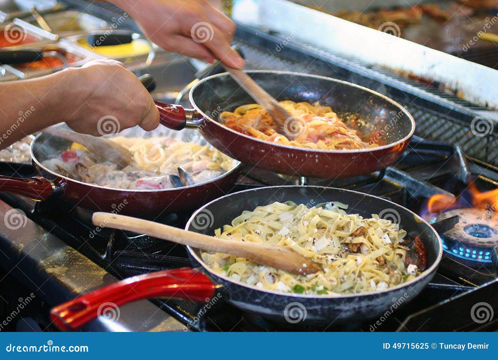 Making pasta on the stove stock image. Image of chef 49715625