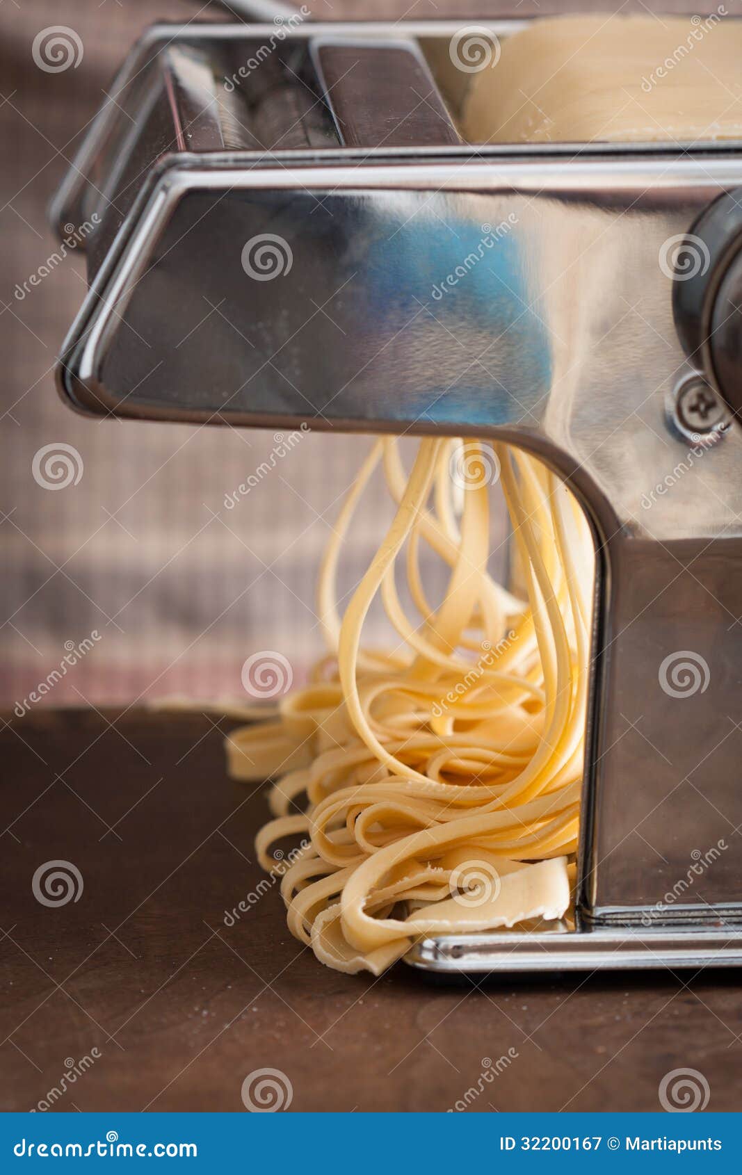 Making Pasta with Traditional Machine Stock Image Image of uncooked
