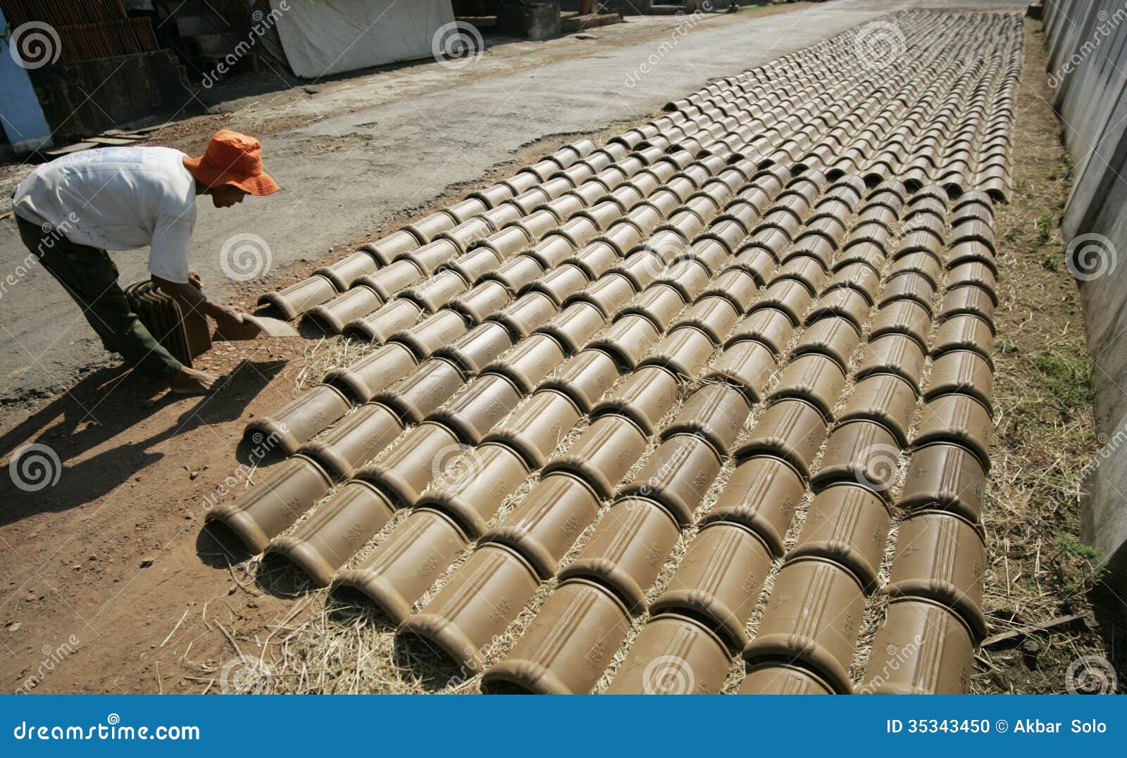 Making roof tile editorial image. Image of making, housing 35343450