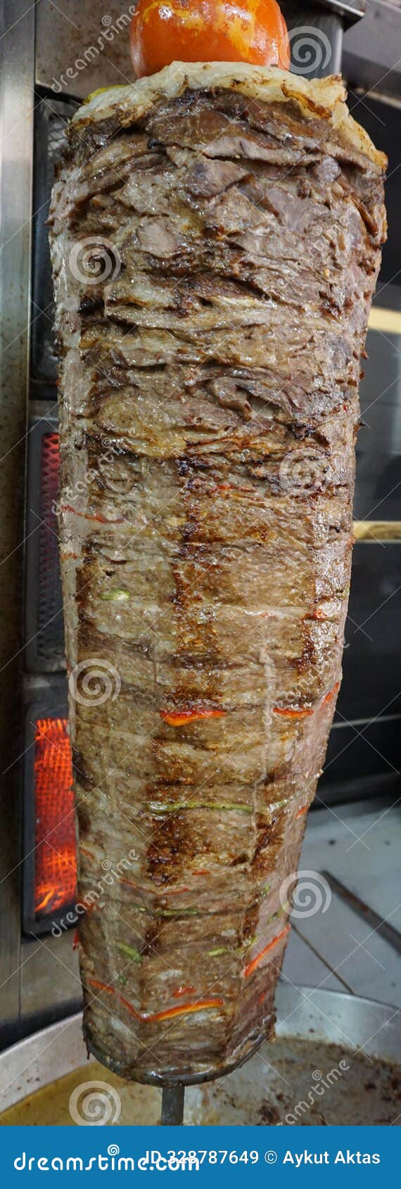 making and serving 'turkish dÃ¶ner' made in turkey