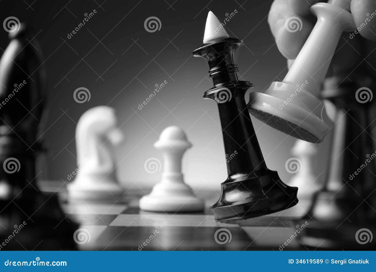 Hand Man Taking Chess Piece Make Next Move Chess Game Stock Photo by  ©guruxox 640426436