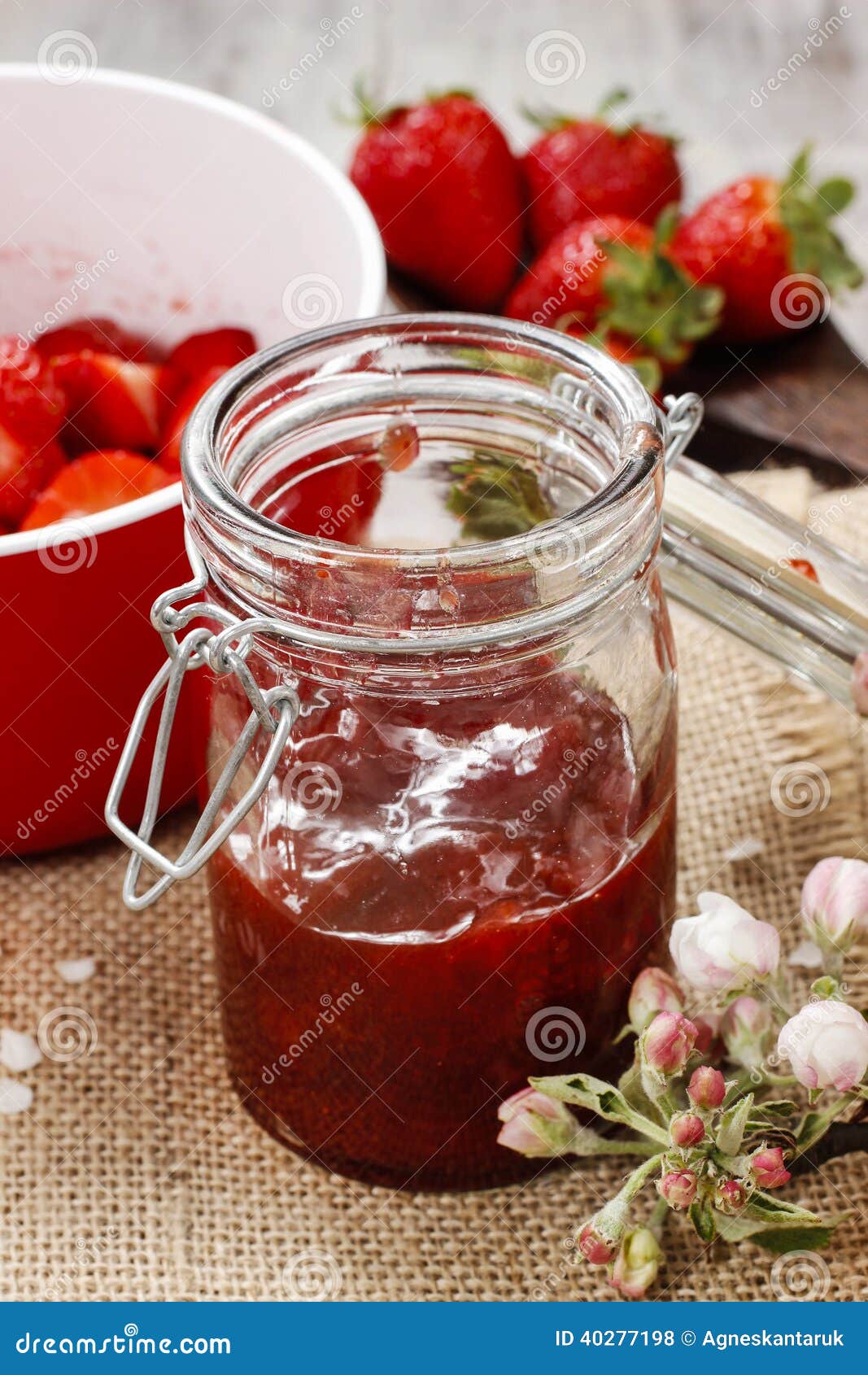 Making strawberry jam stock photo. Image of delicacy 40277198