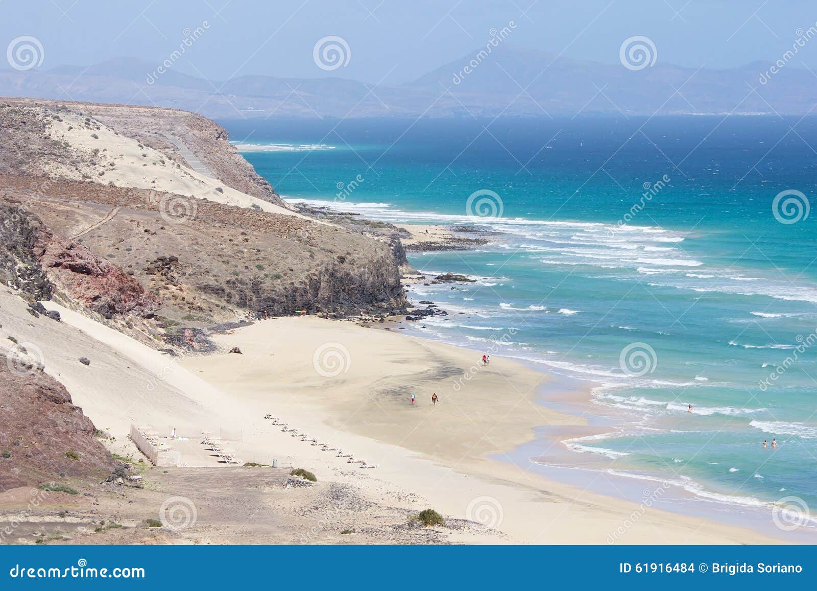 Mal Nombre Beach on the South East Coast of Fuerteventura Stock