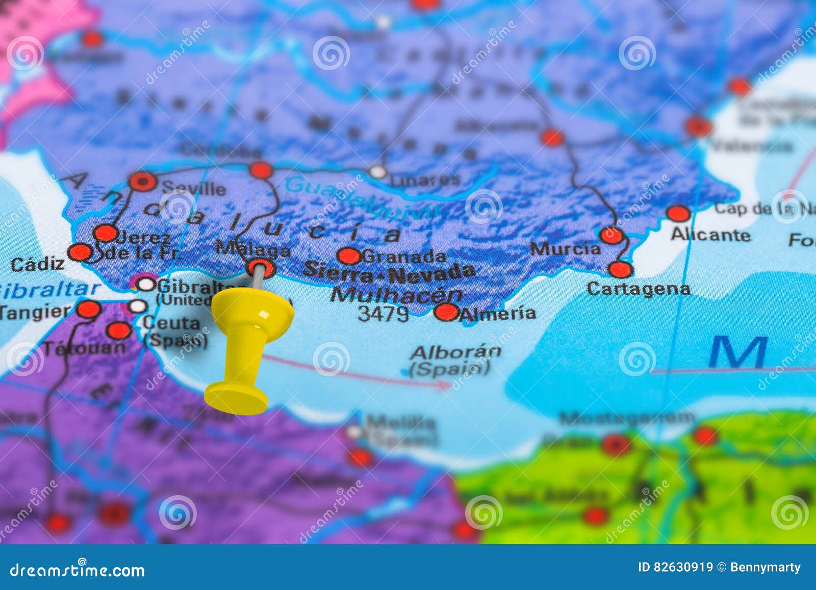 malaga hiszpania mapa Malaga Hiszpania mapa obraz stock. Obraz złożonej z mapa   82630919
