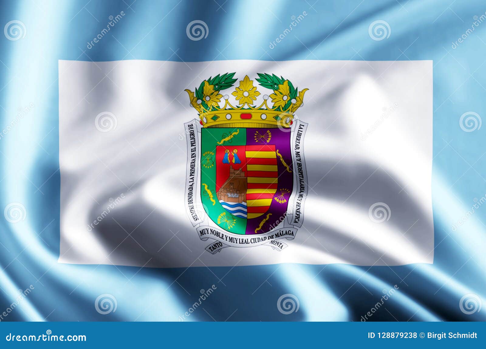 Malaga flag illustration stock illustration. Illustration of country 128879238