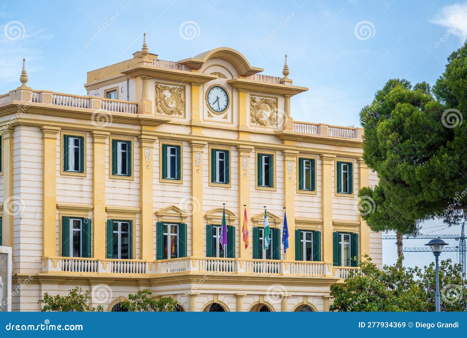 malaga port authority building - malaga, andalusia, spain