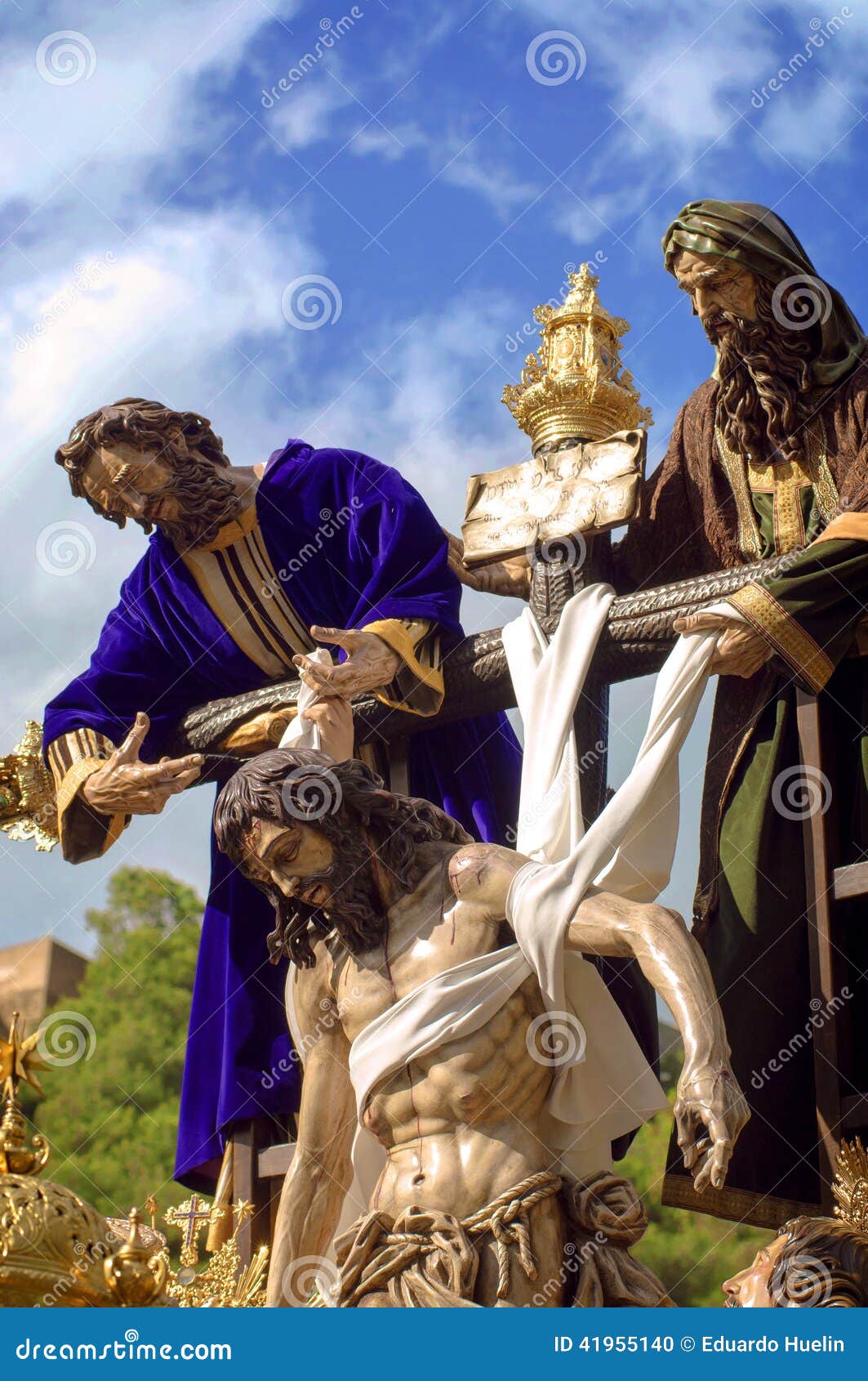 malaga, spain - april 09: traditional processions of holy week i
