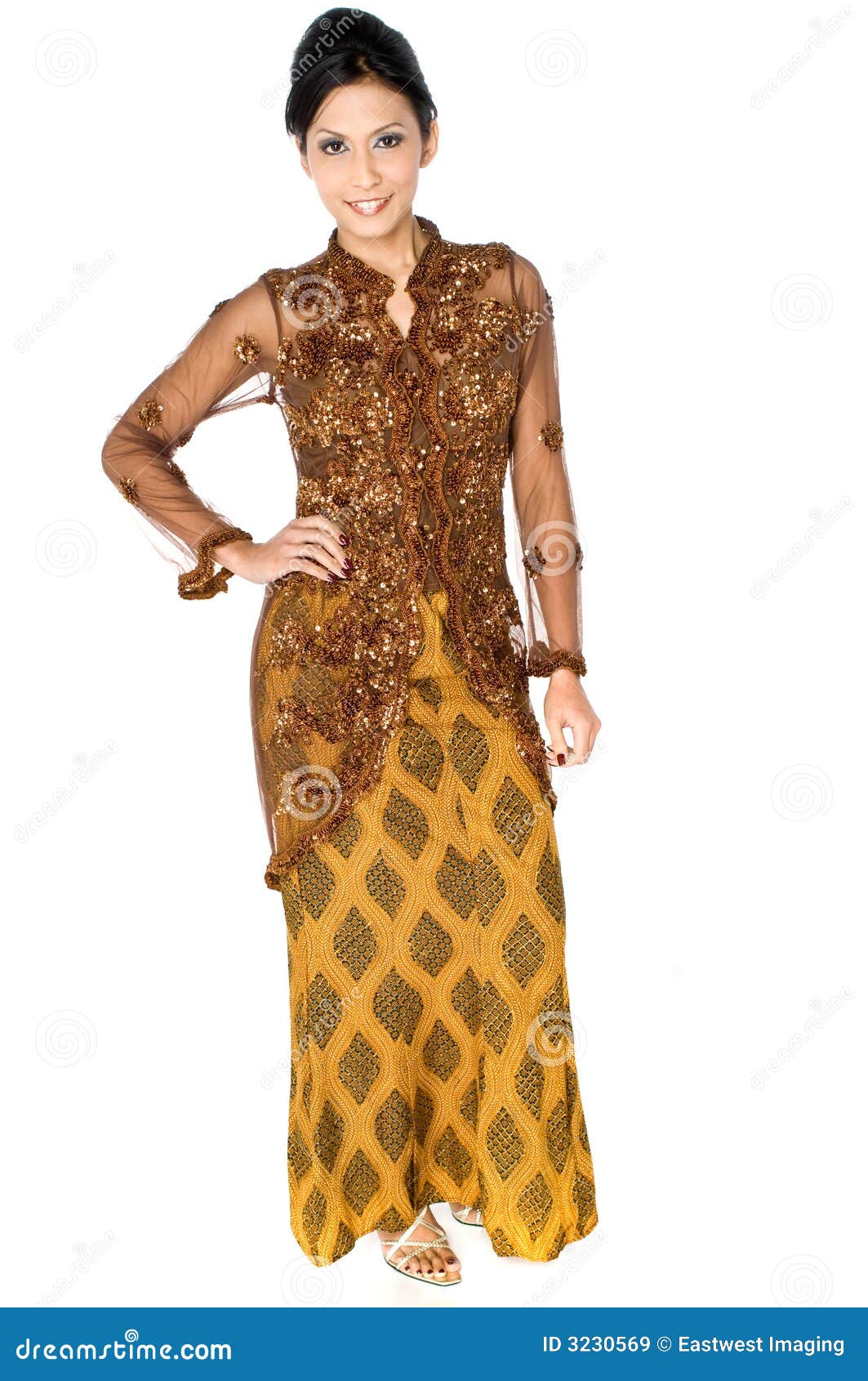 Malay Woman in dress stock image. Image of posh, cute 3230569