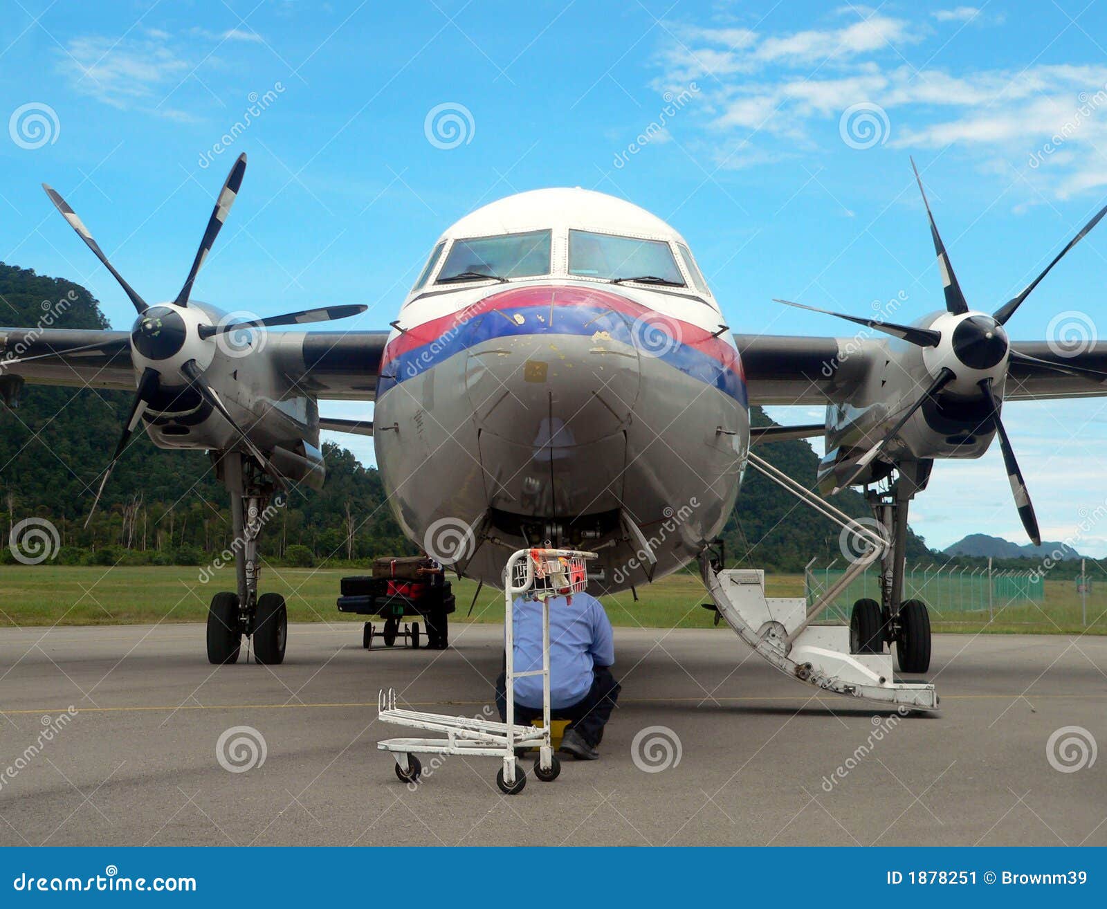 Malaysia. Aircraft Mechanic / Engineer Inspection 2of2 Stock Image