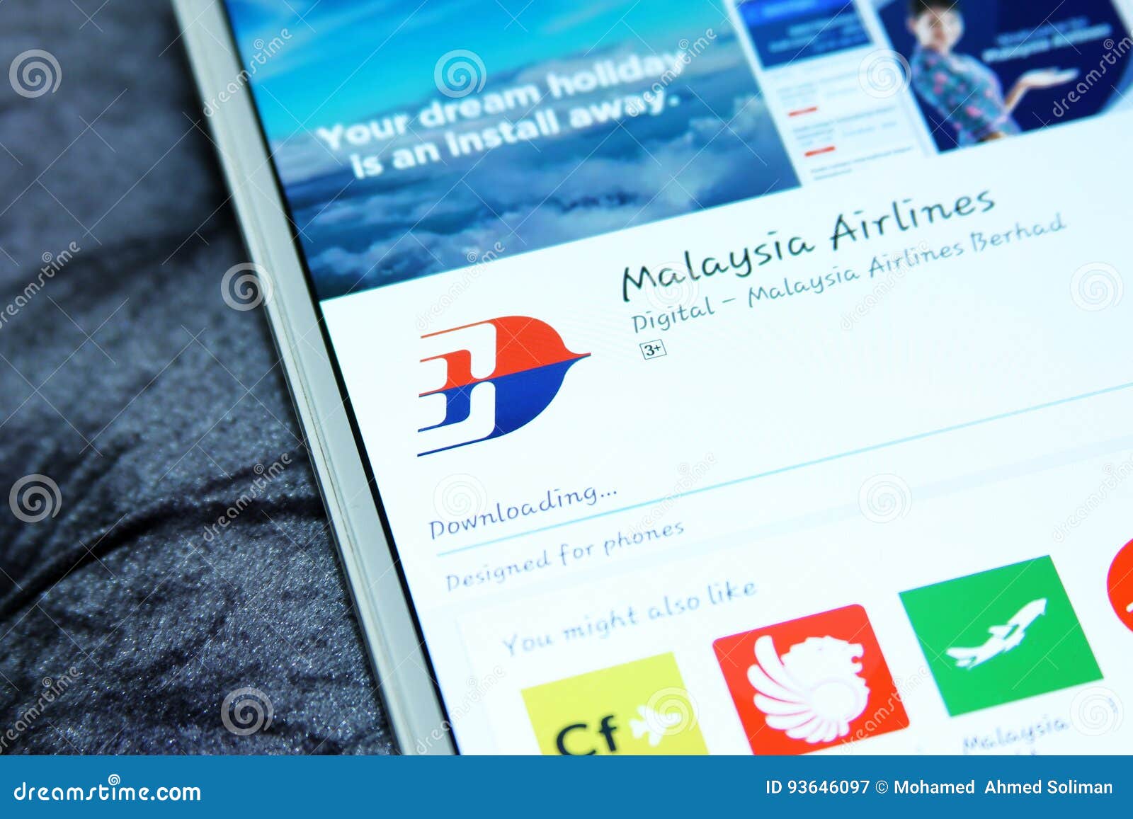 Malaysia Airlines Mobile App Editorial Photography Image Of