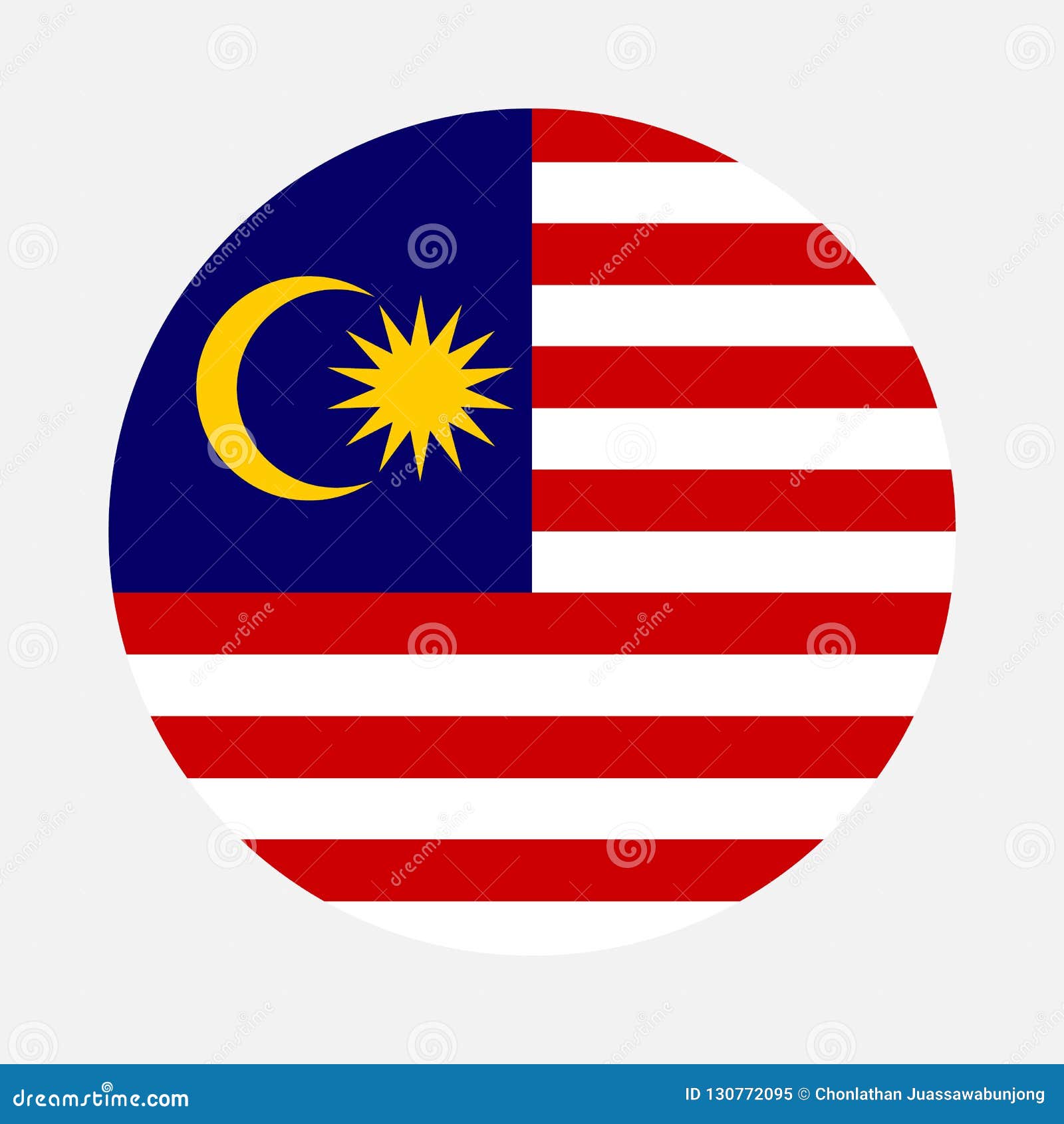 Malaysia flag circle stock vector. Illustration of blue  130772095