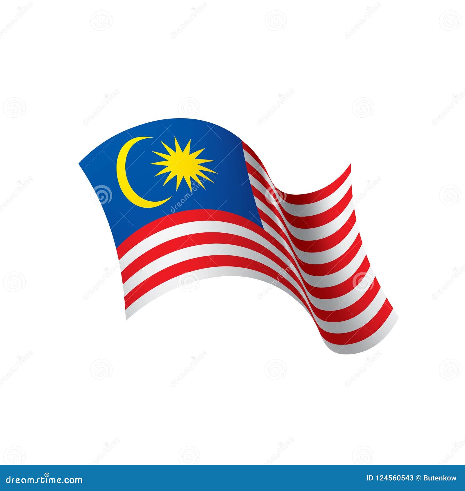 Malaysia Flag, Vector Illustration Stock Illustration - Illustration of ...