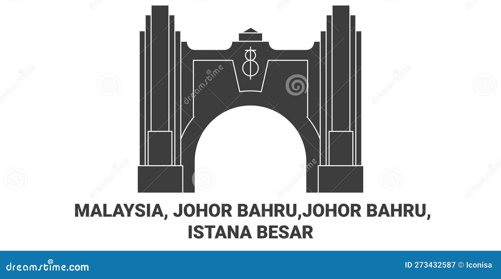 Malaysia, Johor Bahru,Johor Bahru, Istana Besar Travel Landmark Vector ...