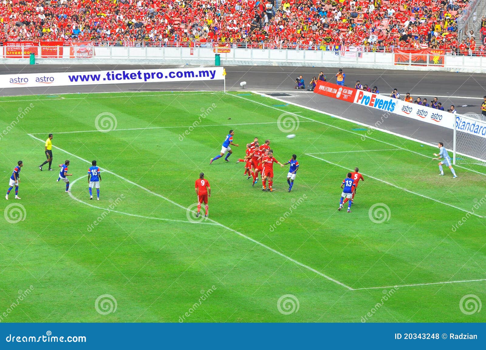 Malaysia and Liverpool Football Match Editorial Stock Photo