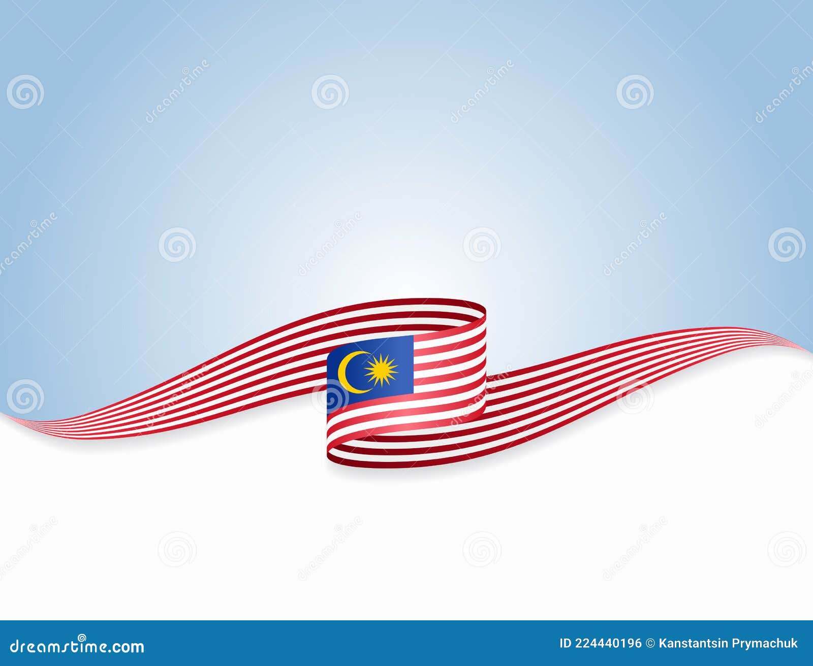 malaysian flag wavy abstract background.  .