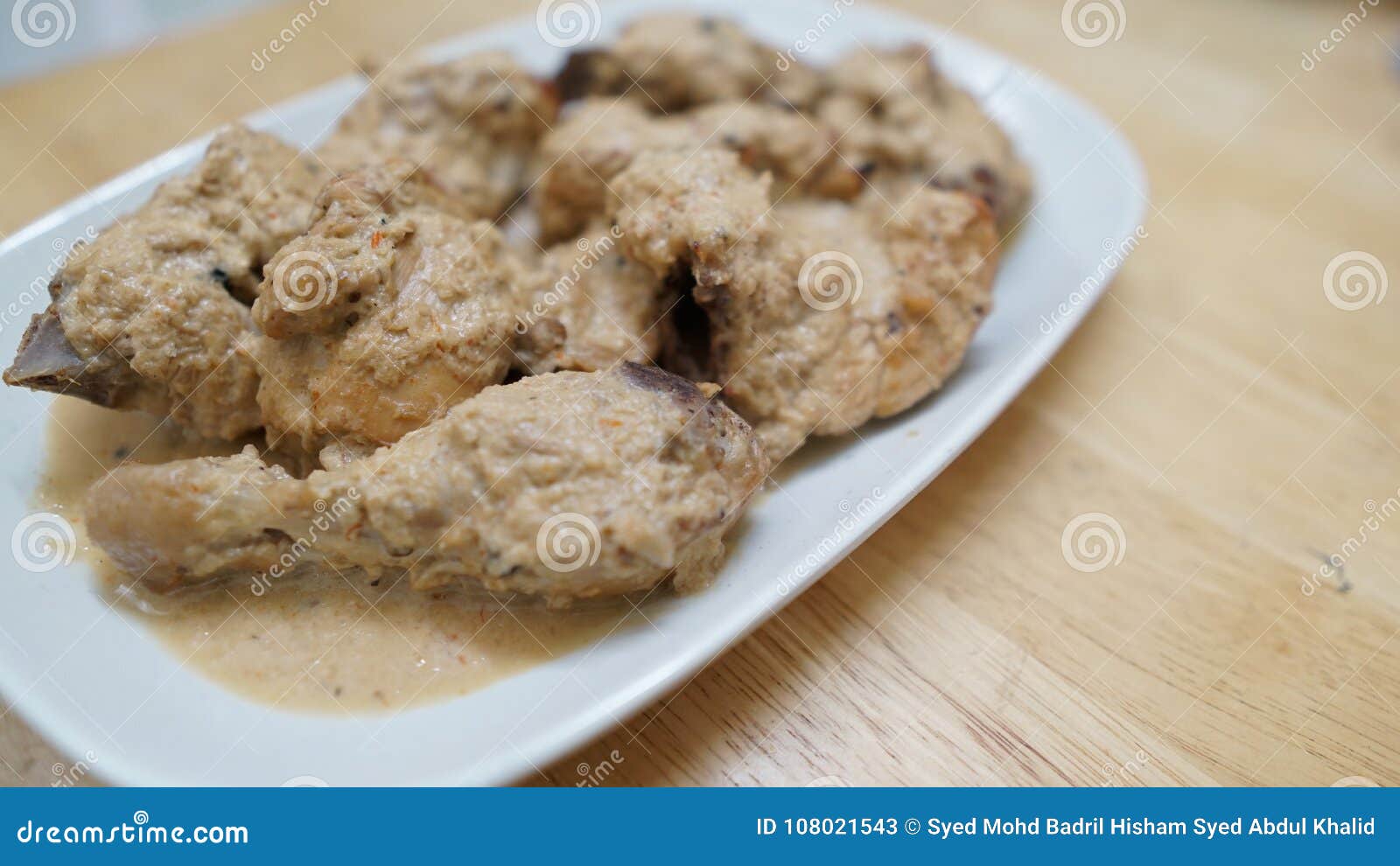 malaysian roasted spiced chicken or ayam percik
