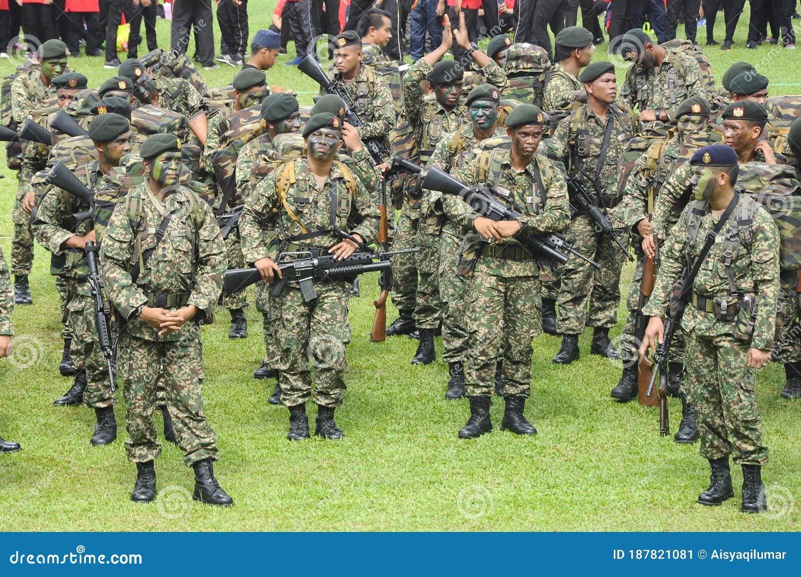 Malaysian Soldiers in Uniform and Fully Armed. Editorial Photo  Image