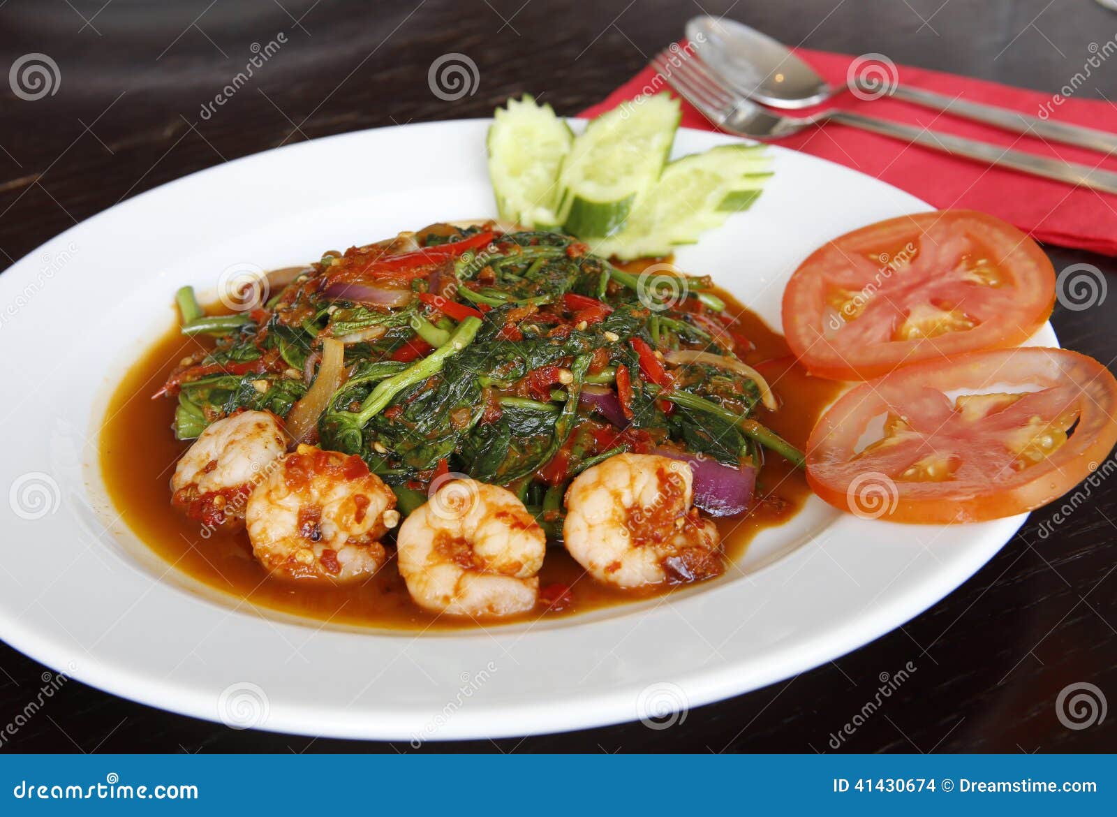 malaysian stir-fried kangkung with belachan seasoning, penang style!