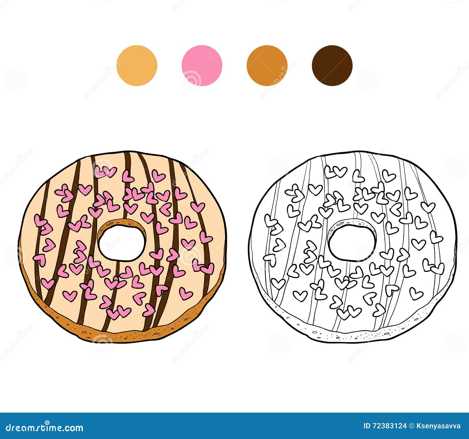 Раскраски для девочек пончики