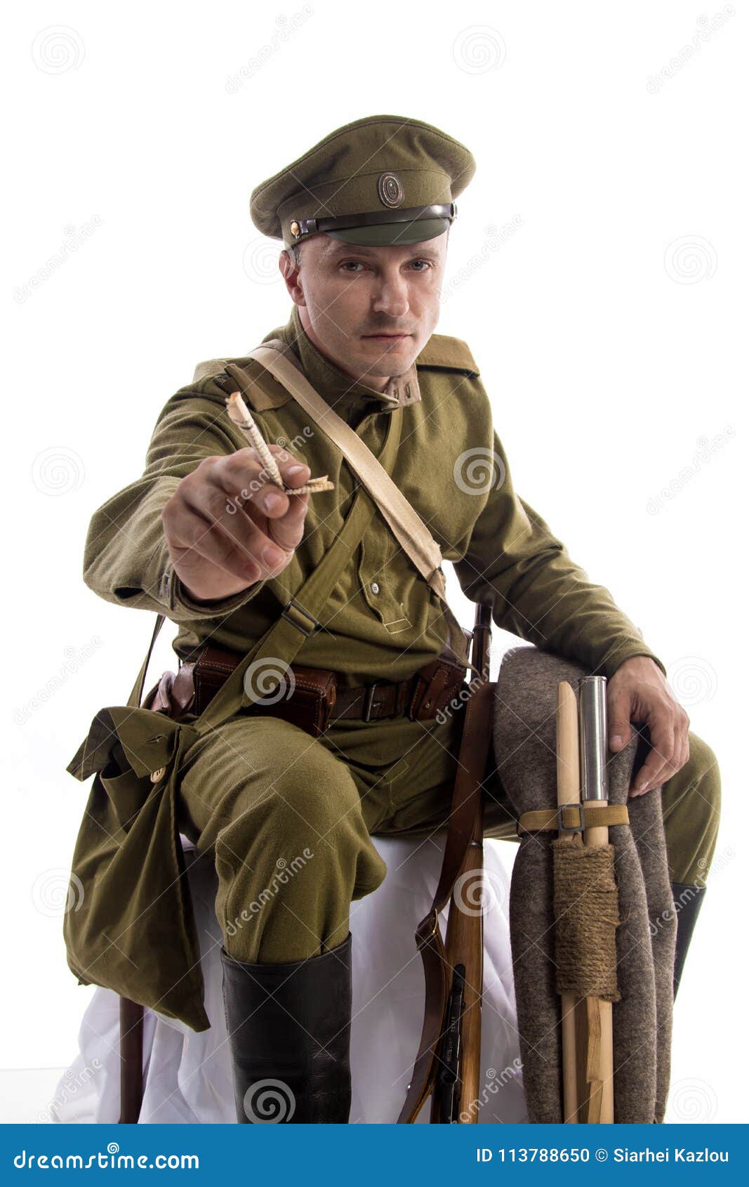 Male Actor in the Form of an Ordinary Soldier of the Russian Army ...