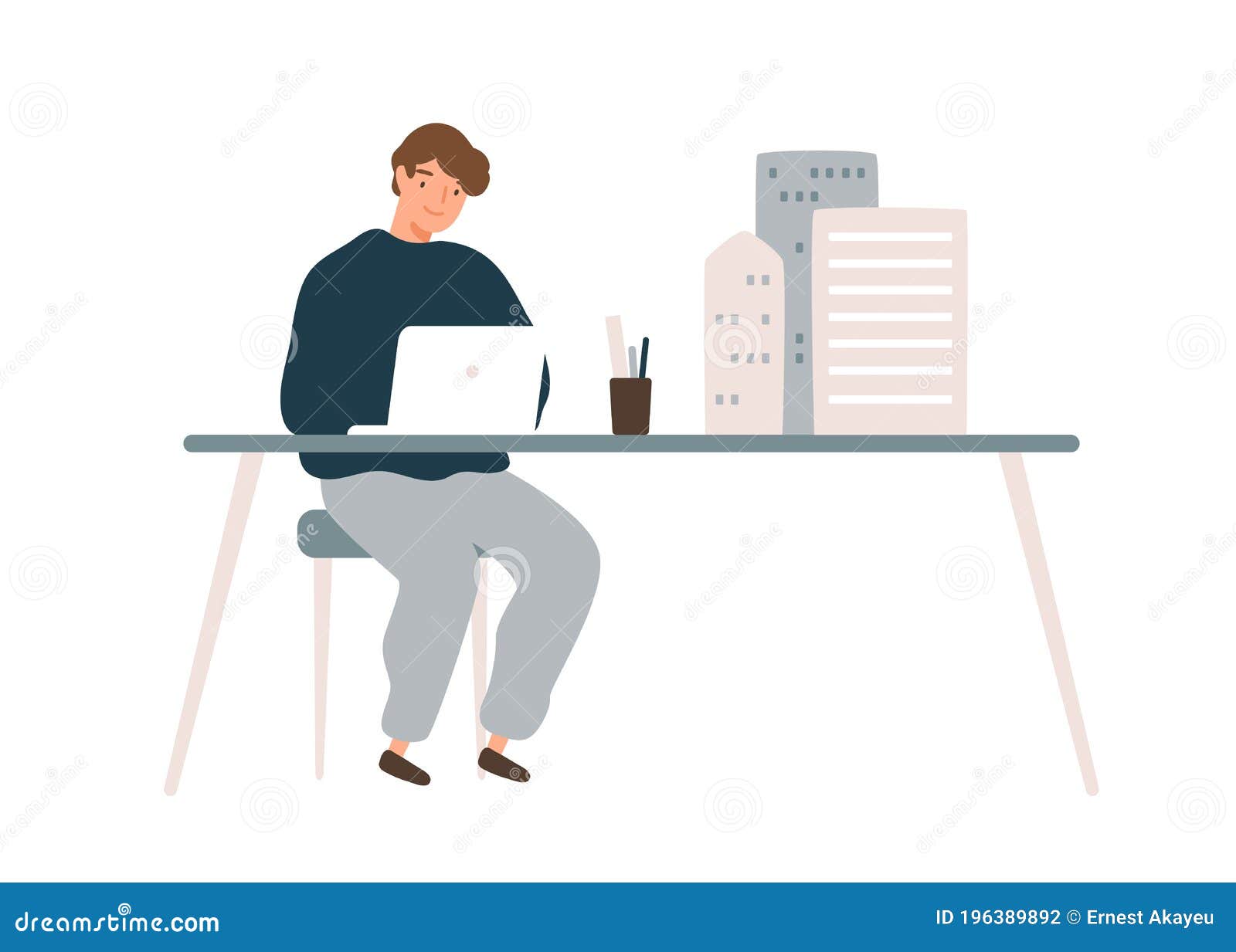 architect at work clipart