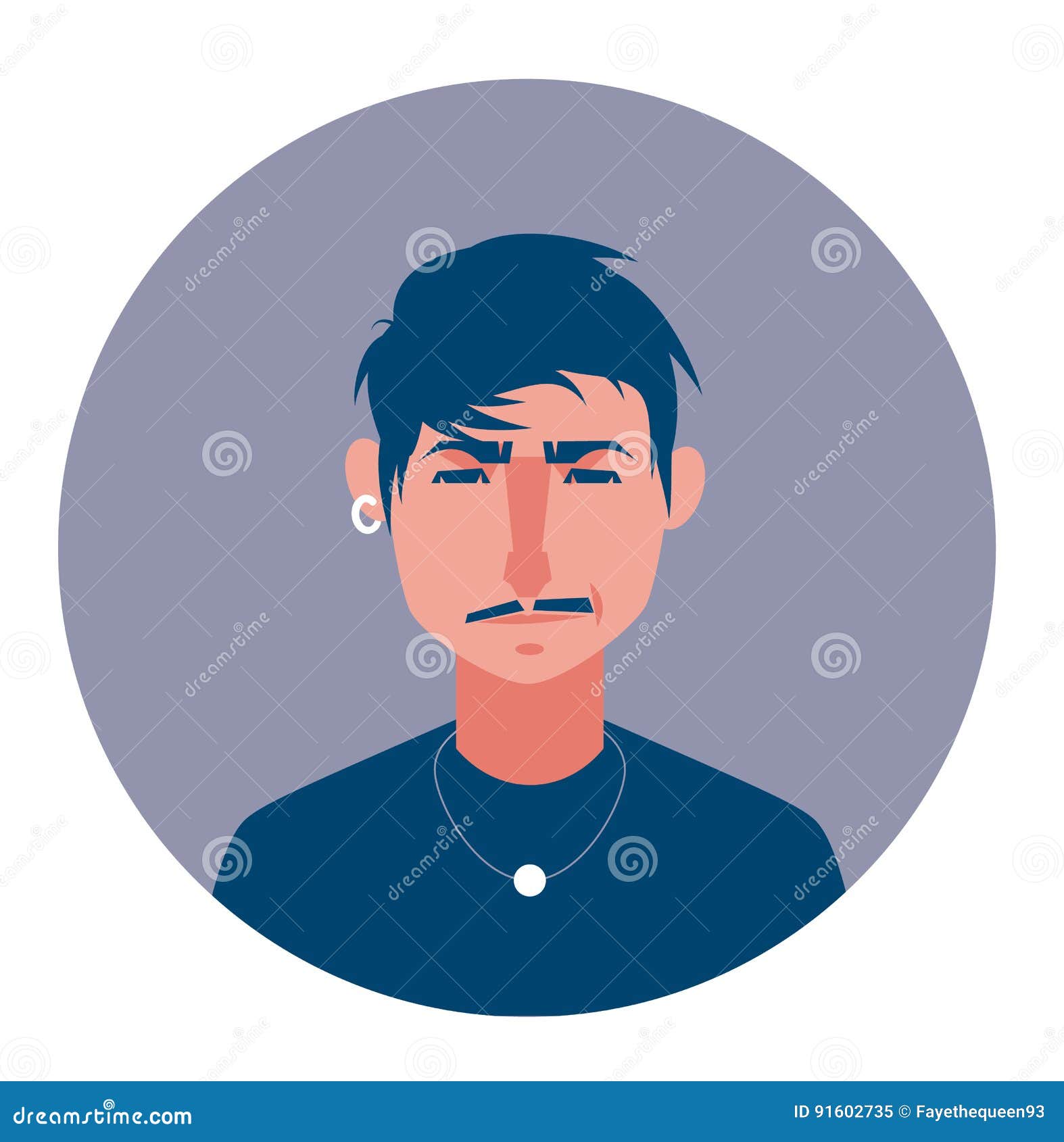 Male Avatar Icon in Flat Style. Male User Icon. Cartoon Man Avatar Stock  Vector - Illustration of modern, head: 91462914