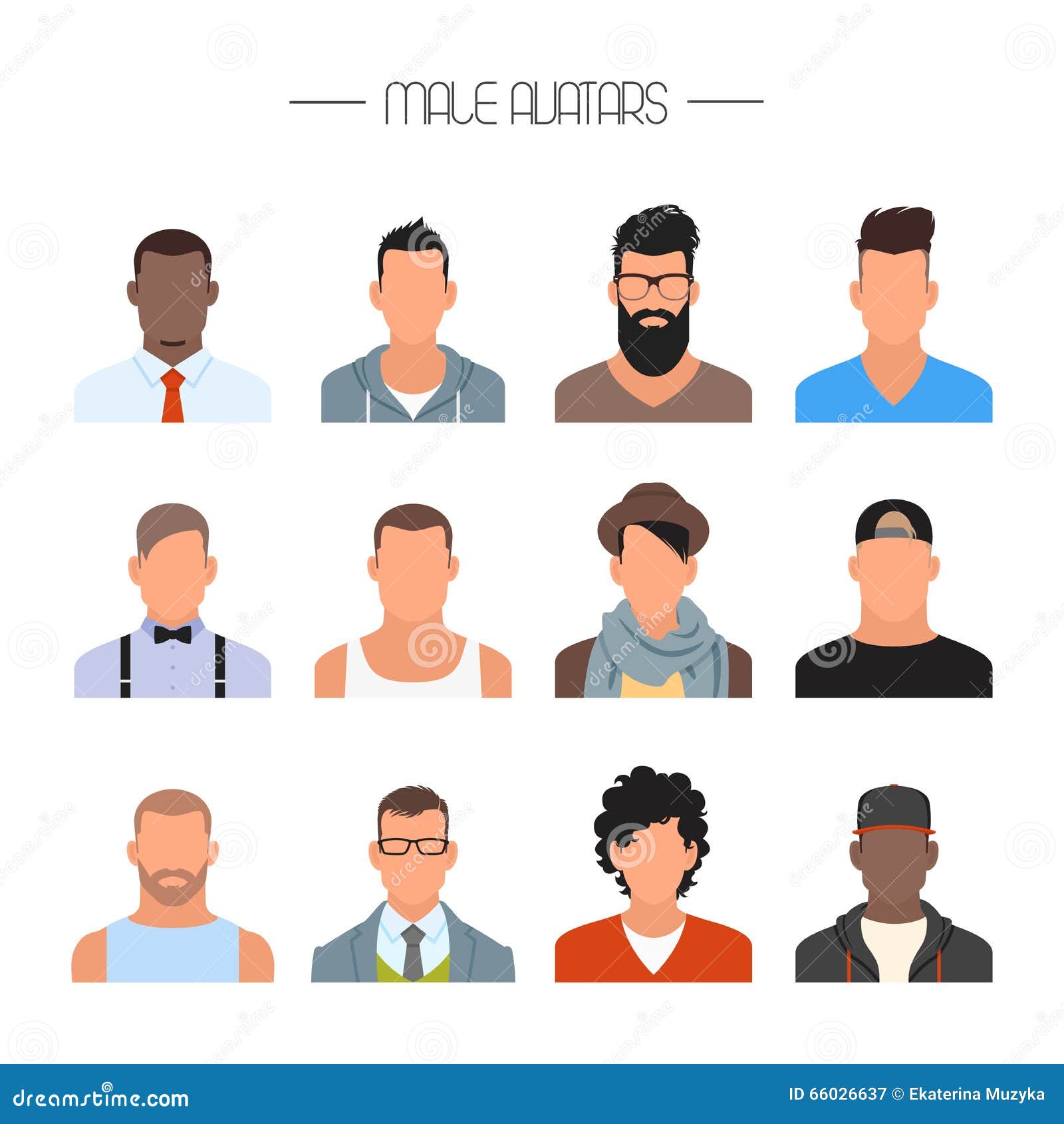 People Avatars Vector Free Icon Set