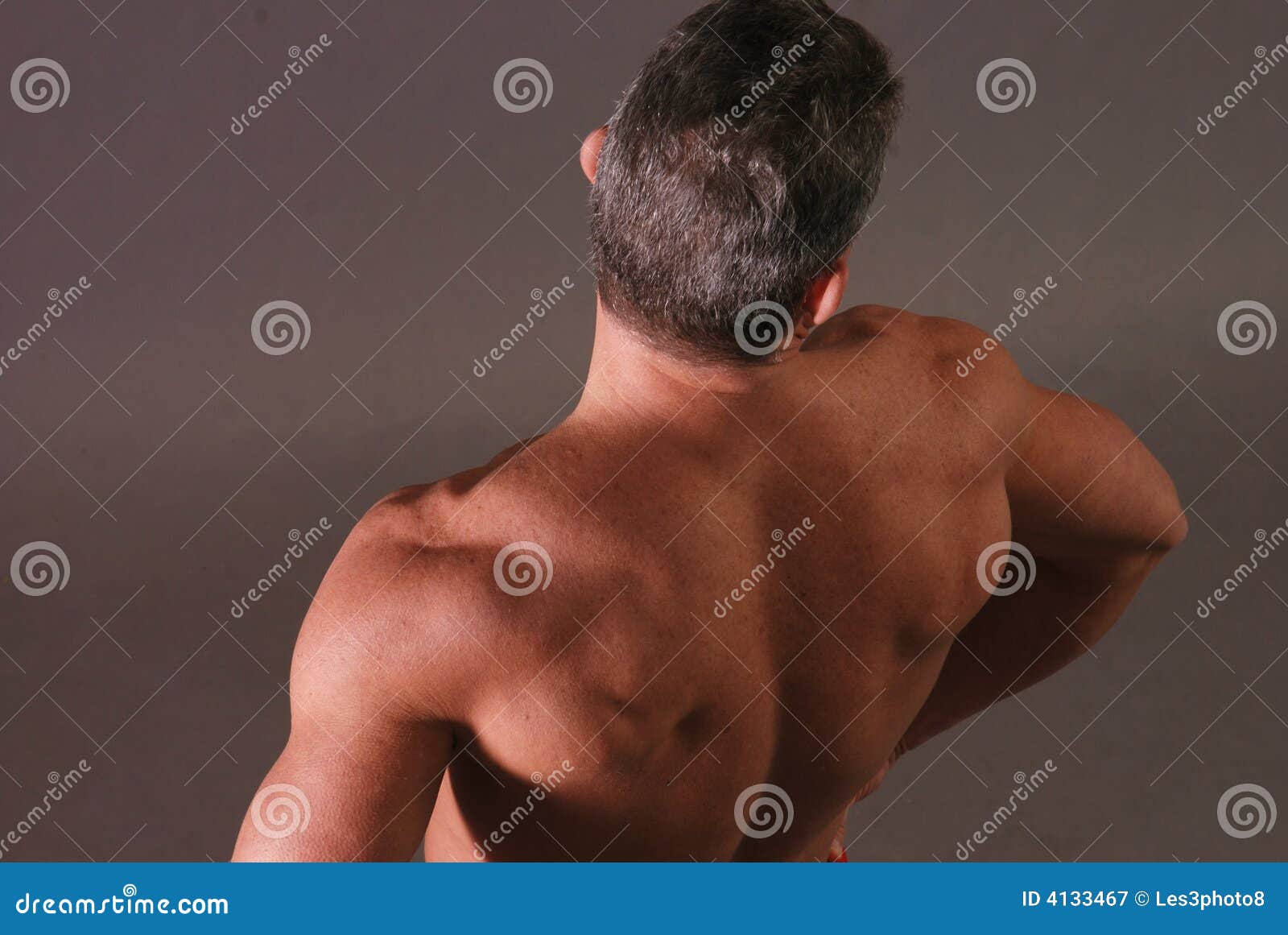 muscular backs side view