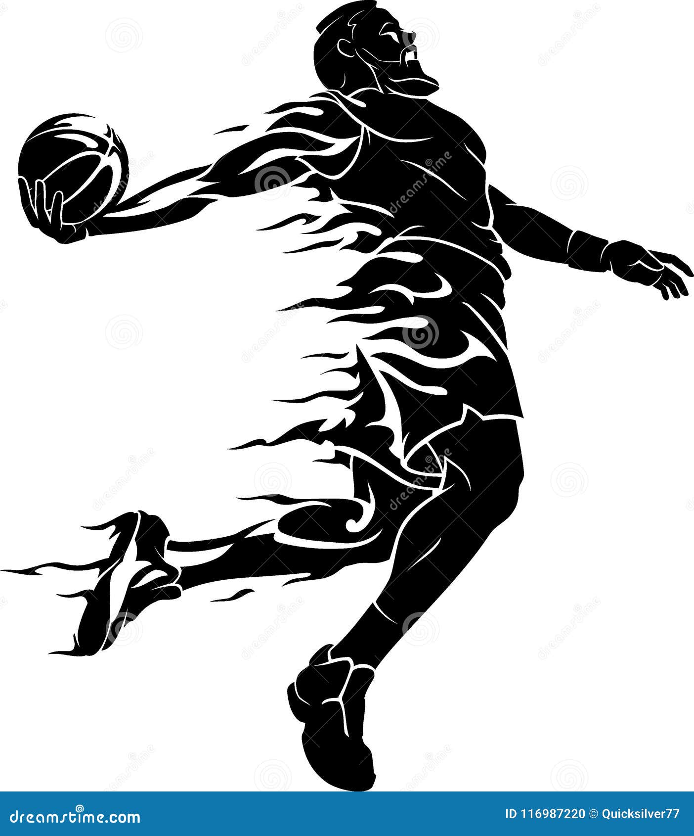 Art Basketball Dunk Cartoon Vector | CartoonDealer.com #55980489