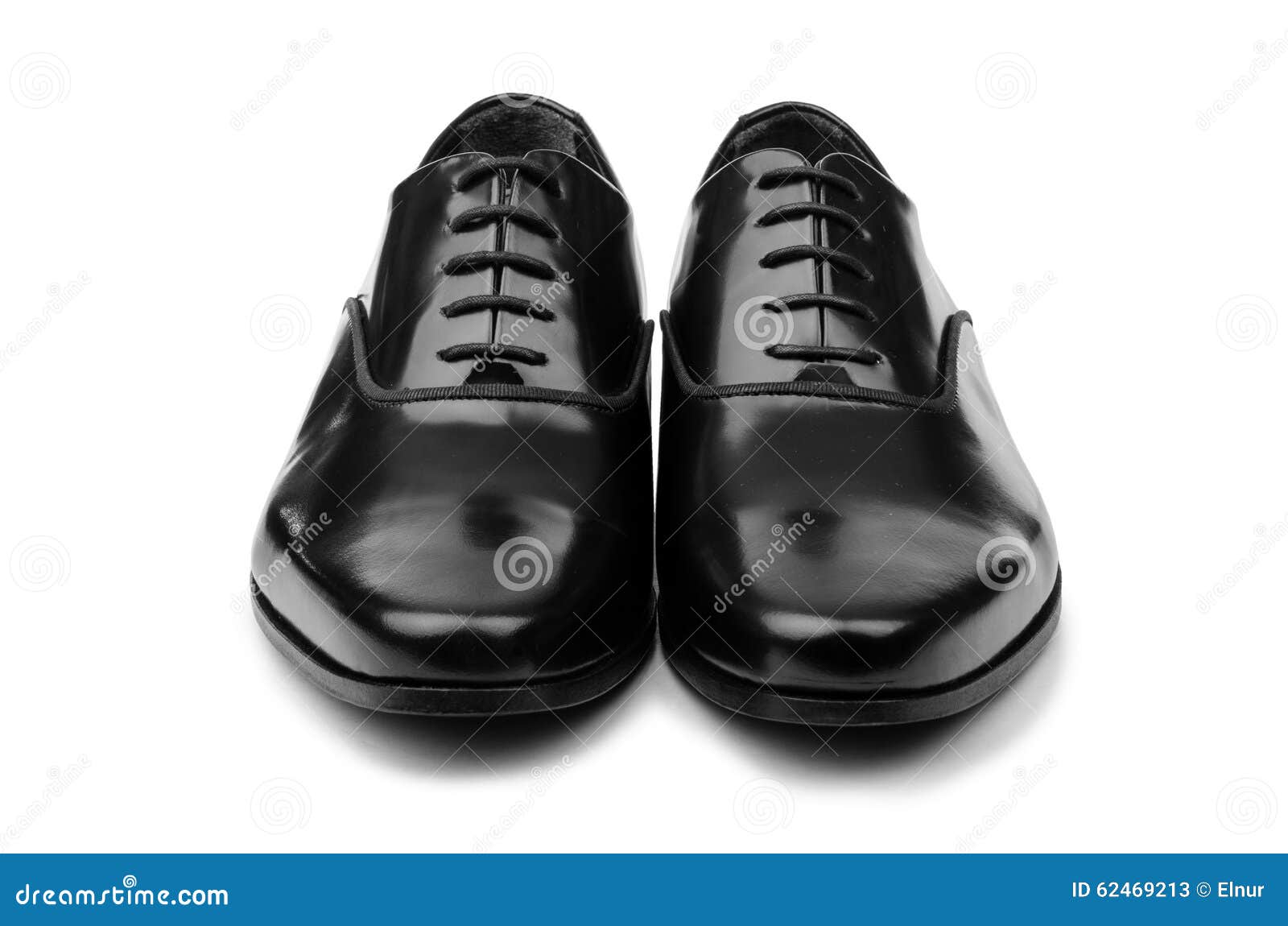 Male Black Shoes Isolated on White Stock Image - Image of closeup ...