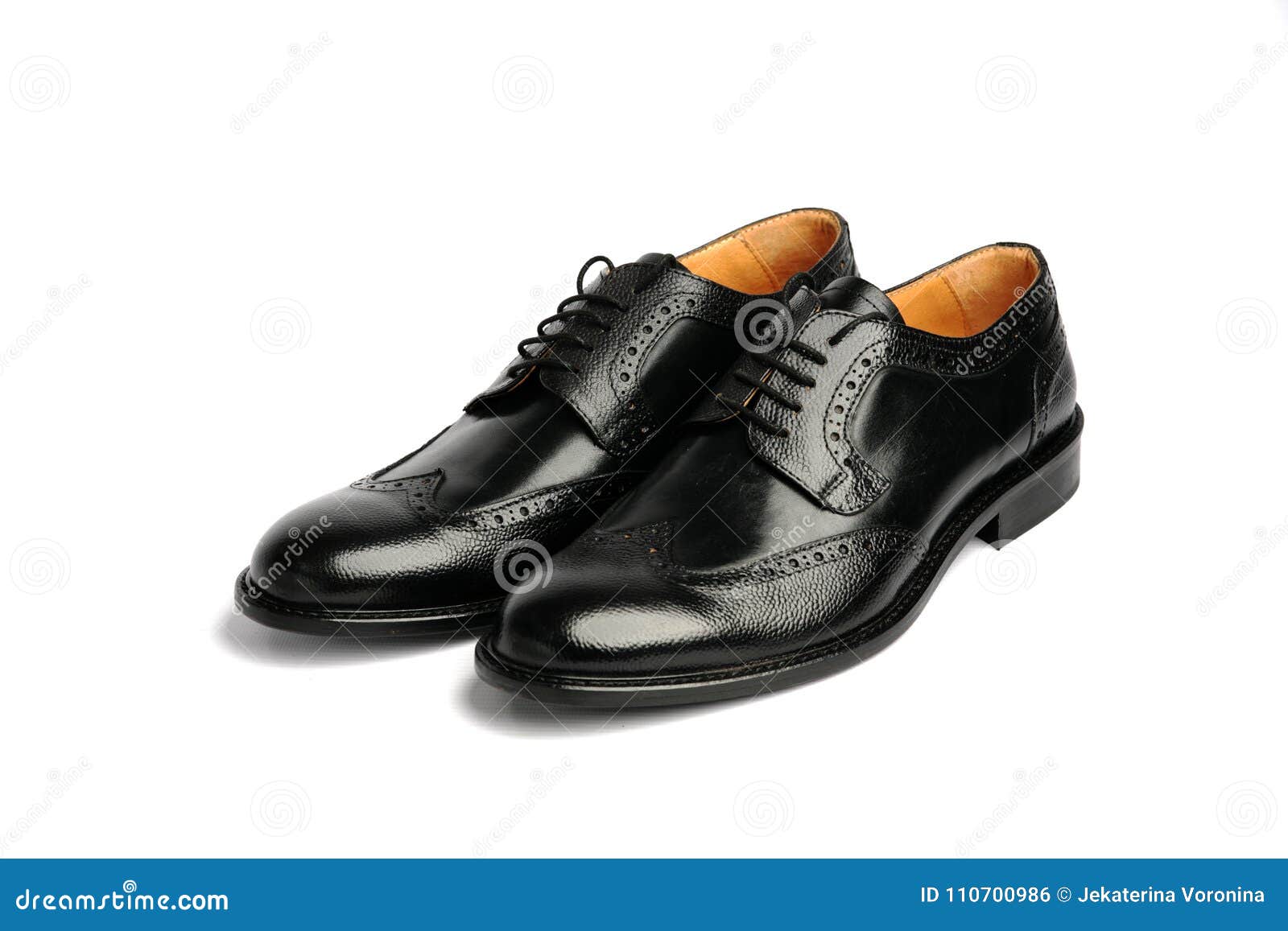 Male Black Shoes on a White Background Stock Photo - Image of casual ...