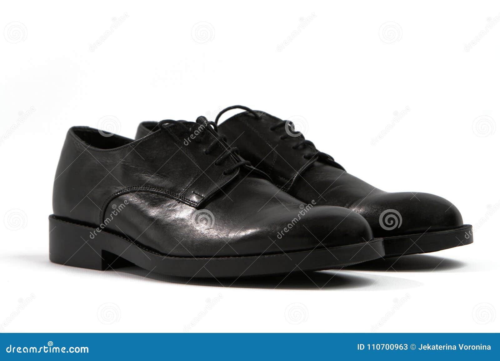 Male Black Shoes on a White Background Stock Image - Image of cutout ...