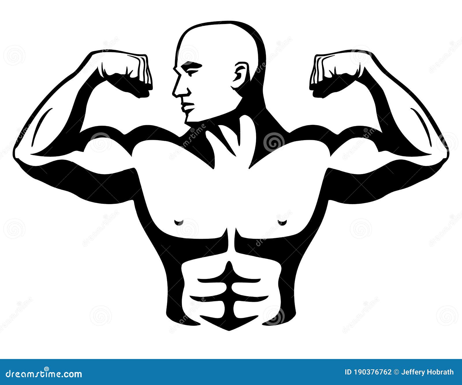 Flexing Muscles Illustrations Royaltyfree Vector 